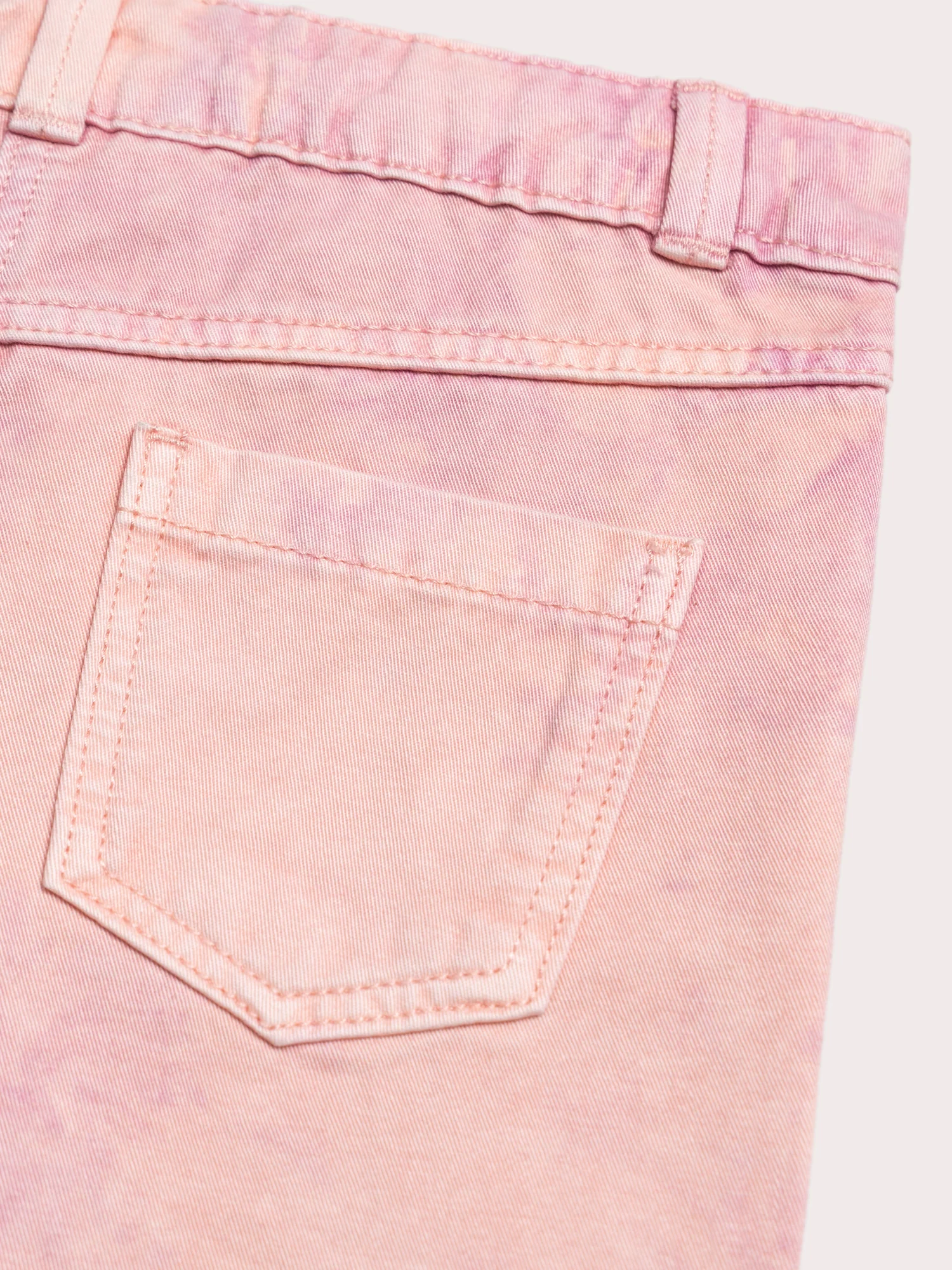 Pantaloni Corti Ecru e Rosa Tie-Dye - Image 4