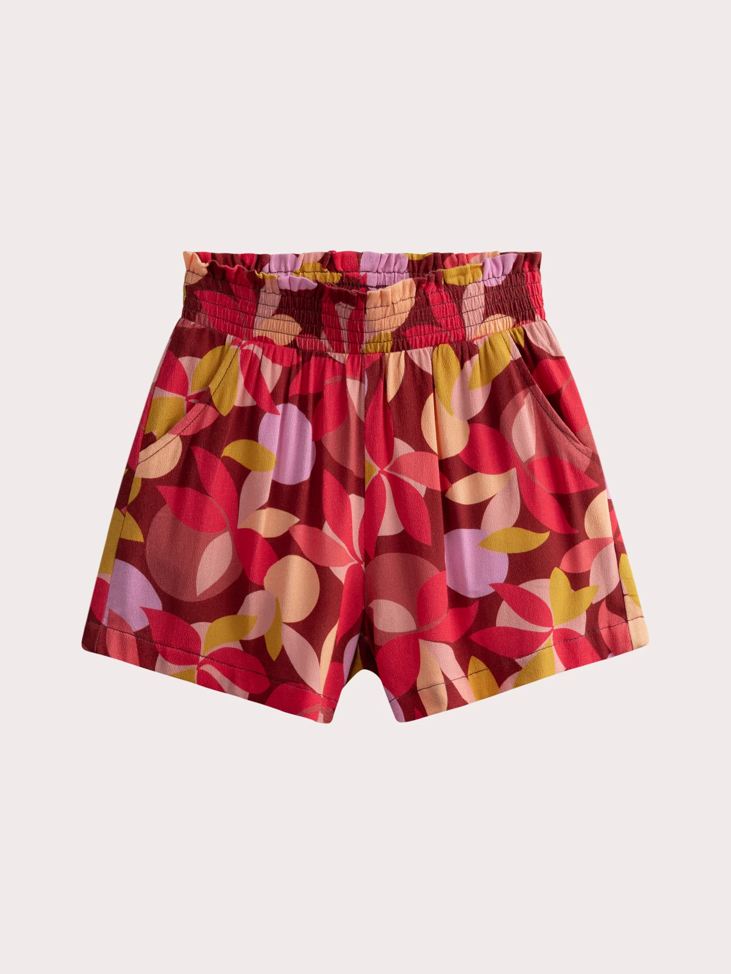 Pantaloni corti fluidi stampati a fiori