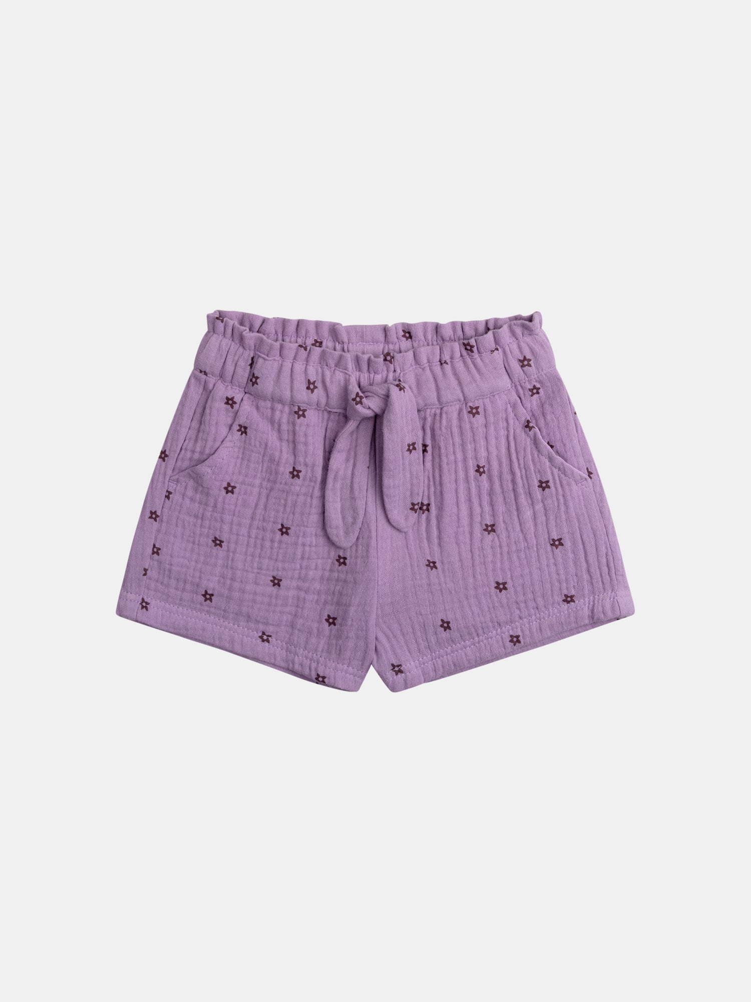 Short lilla con stampa floreale per bambina