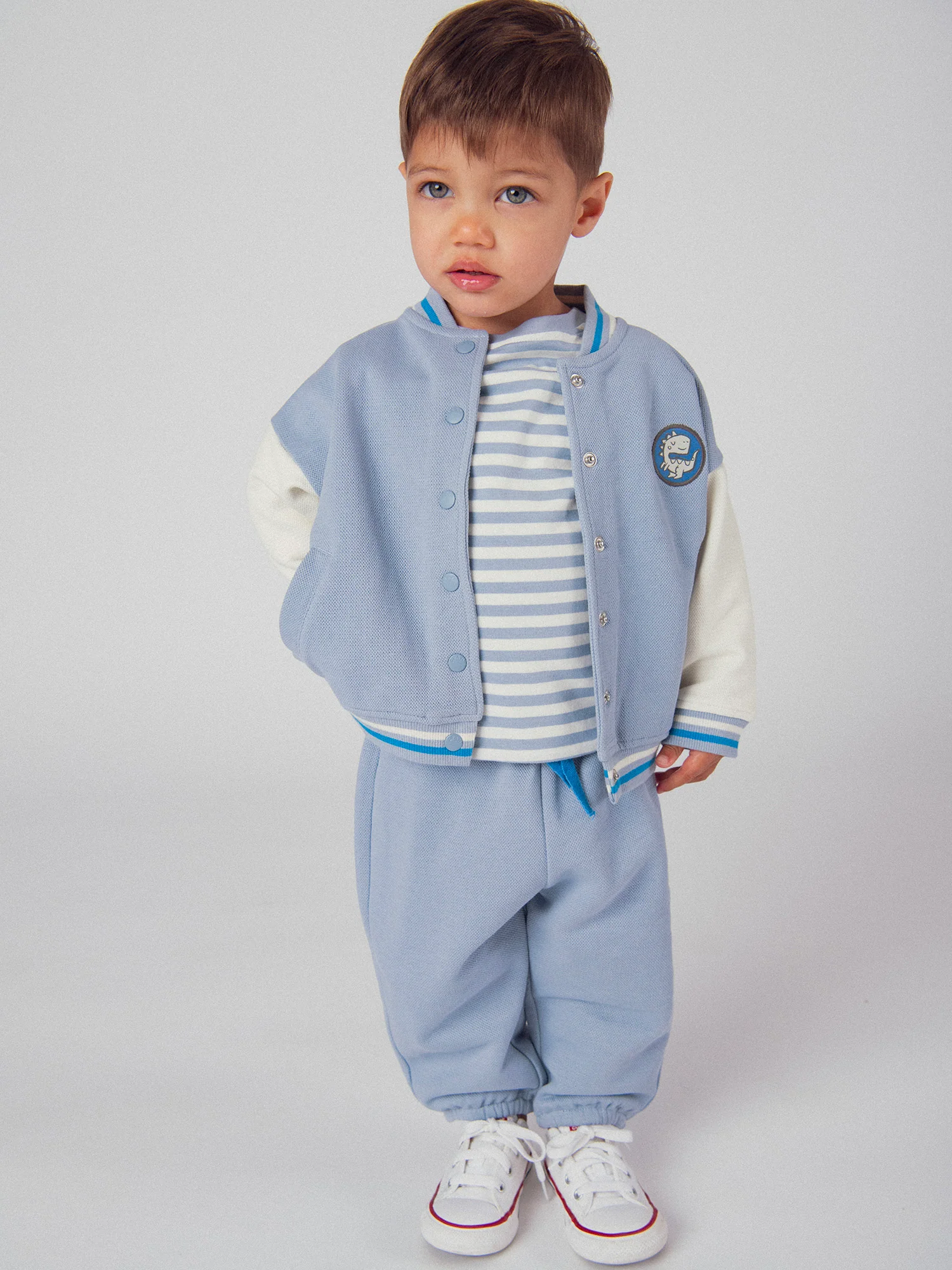 Pantaloni da jogging blu in felpa per bambino - Image 2