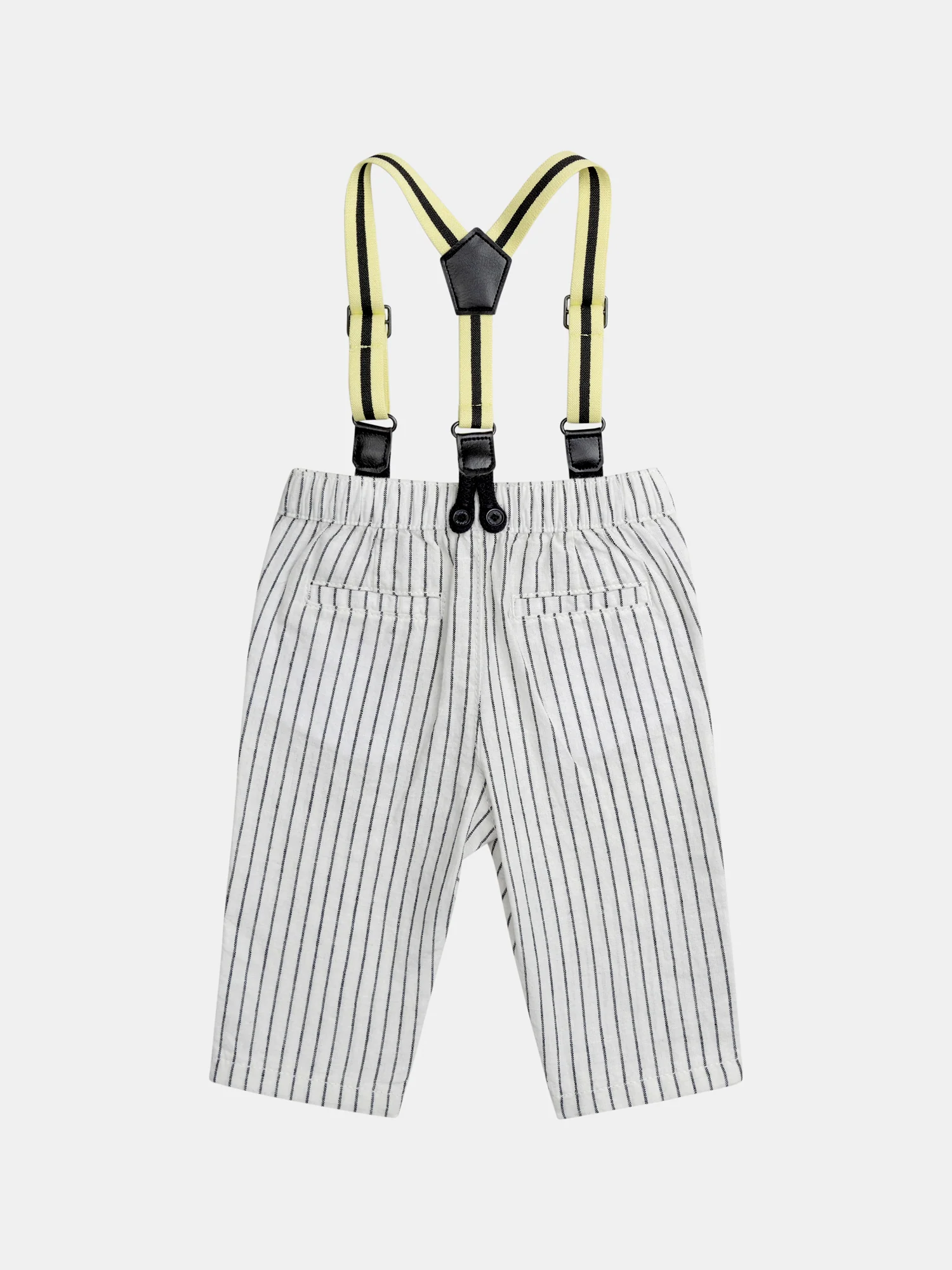 Pantaloni a righe con bretelle rimovibili per bambino - Image 4