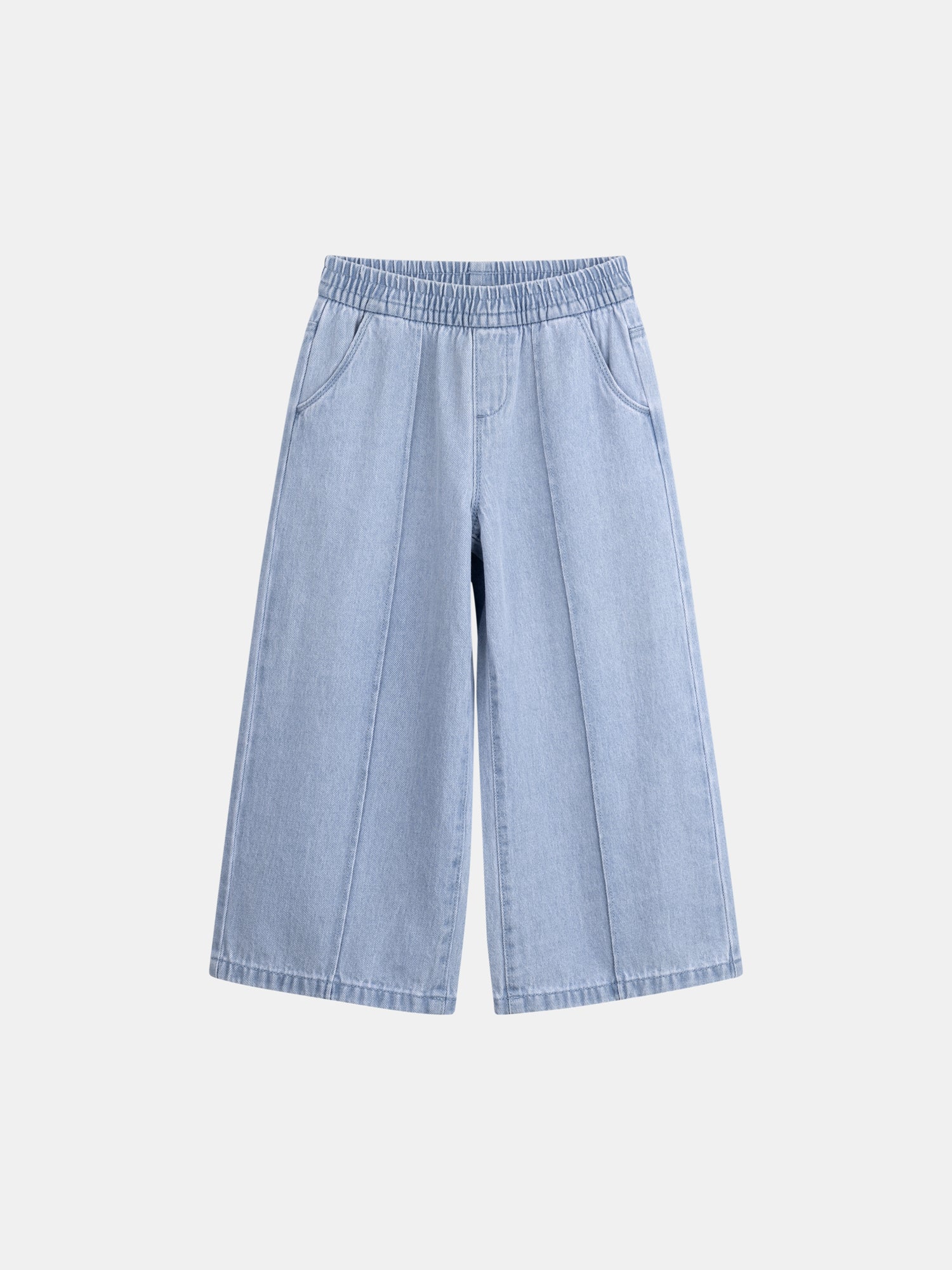 Pantaloni in denim blu chiaro con tasche per ragazze
