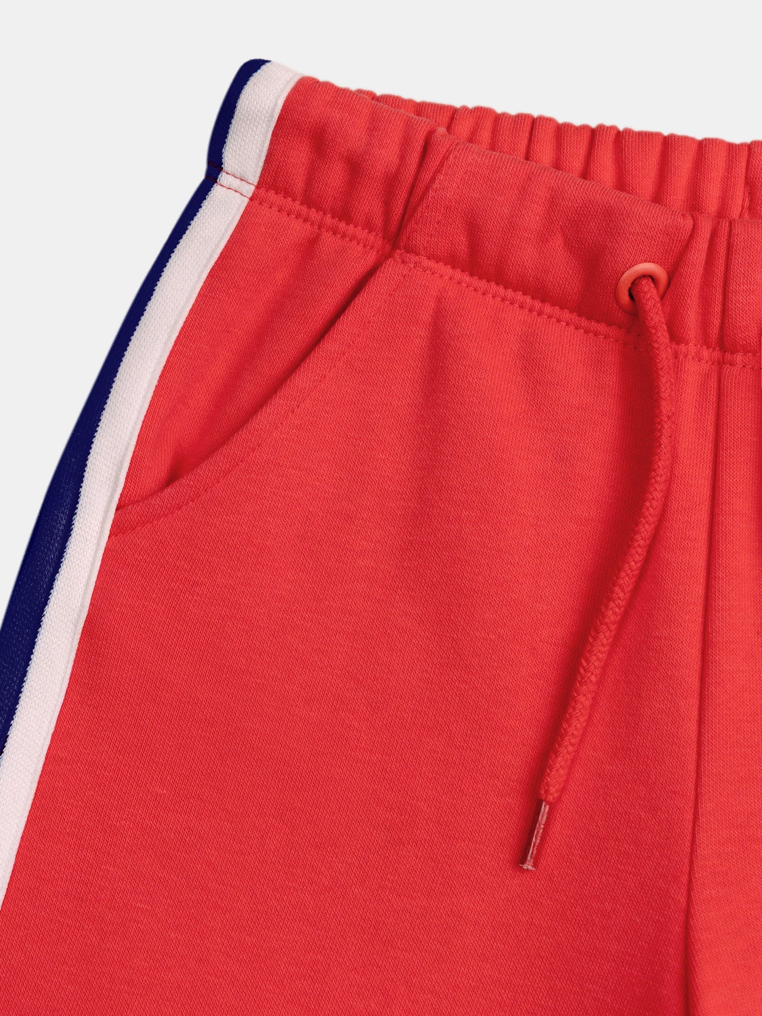 Pantaloni rossi in felpa con strisce colorate per ragazze - Image 4