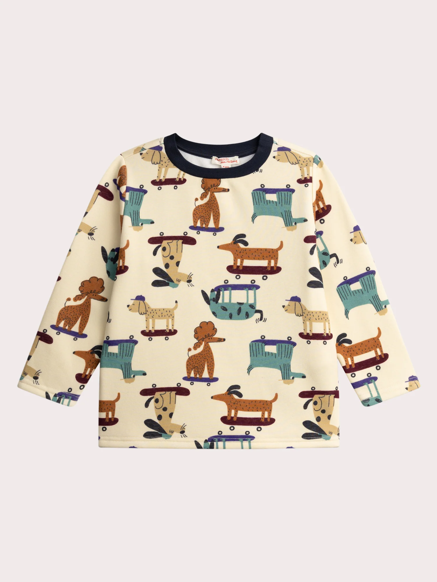 Pigiama beige in pile per bambino - Image 2