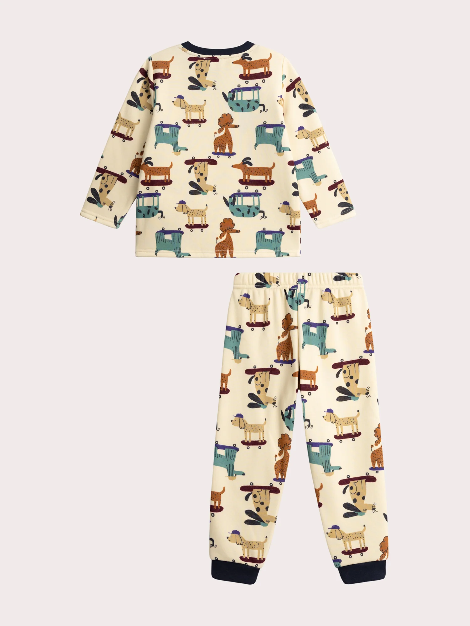 Pigiama beige in pile per bambino - Image 6
