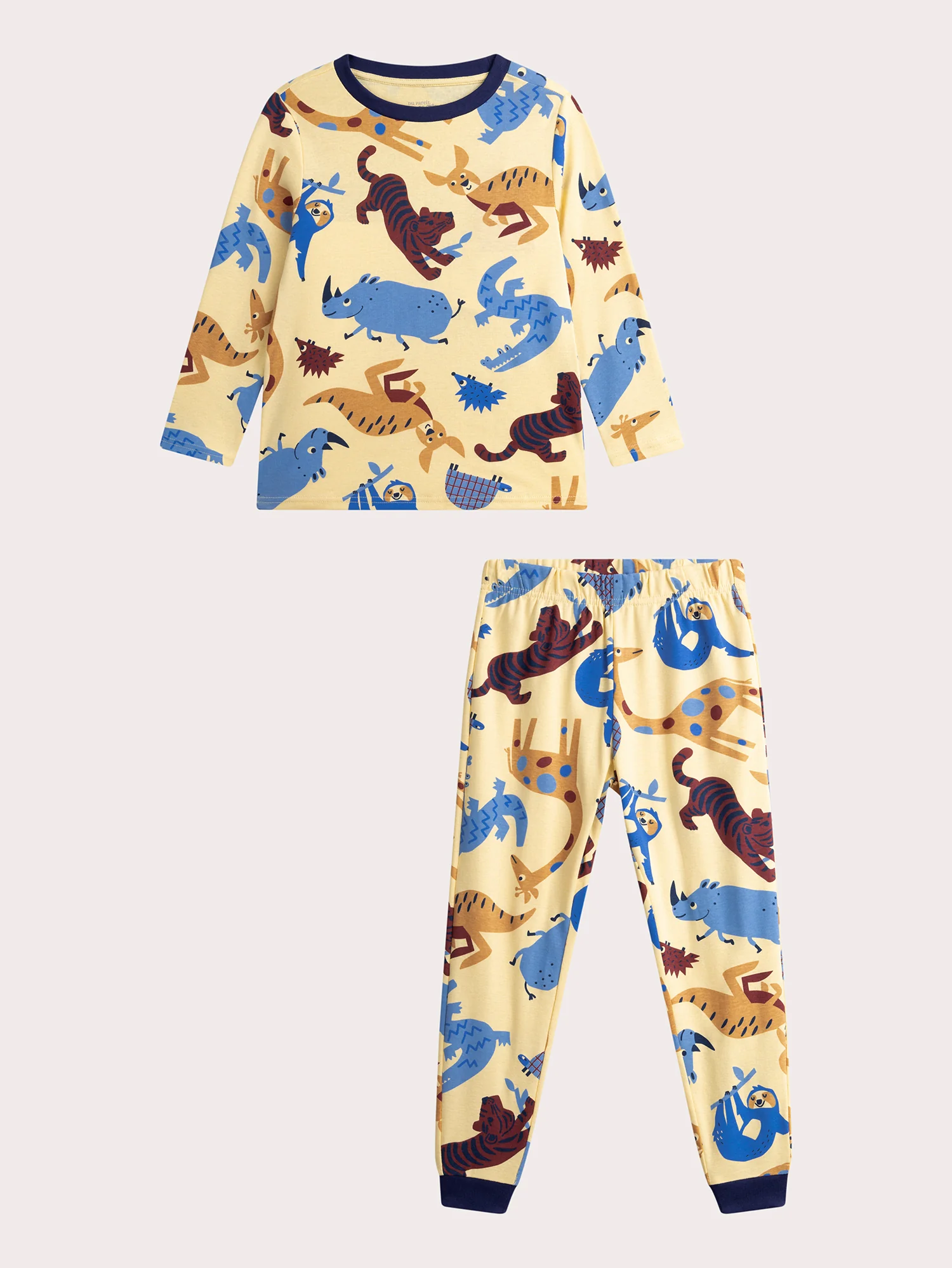 Pigiama color crema per bambini maschi