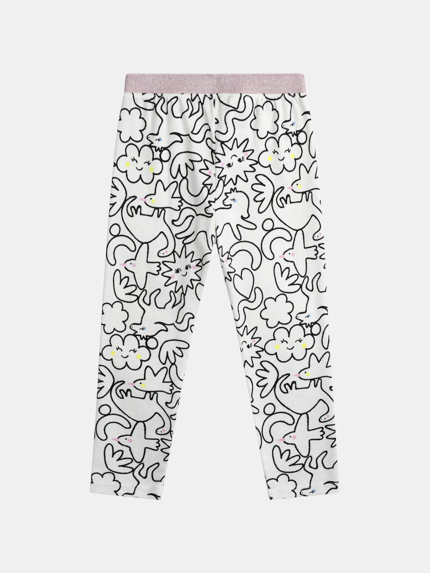 Pigiama lungo color crema con stampa integrale "DREAM" per bambina - Image 9