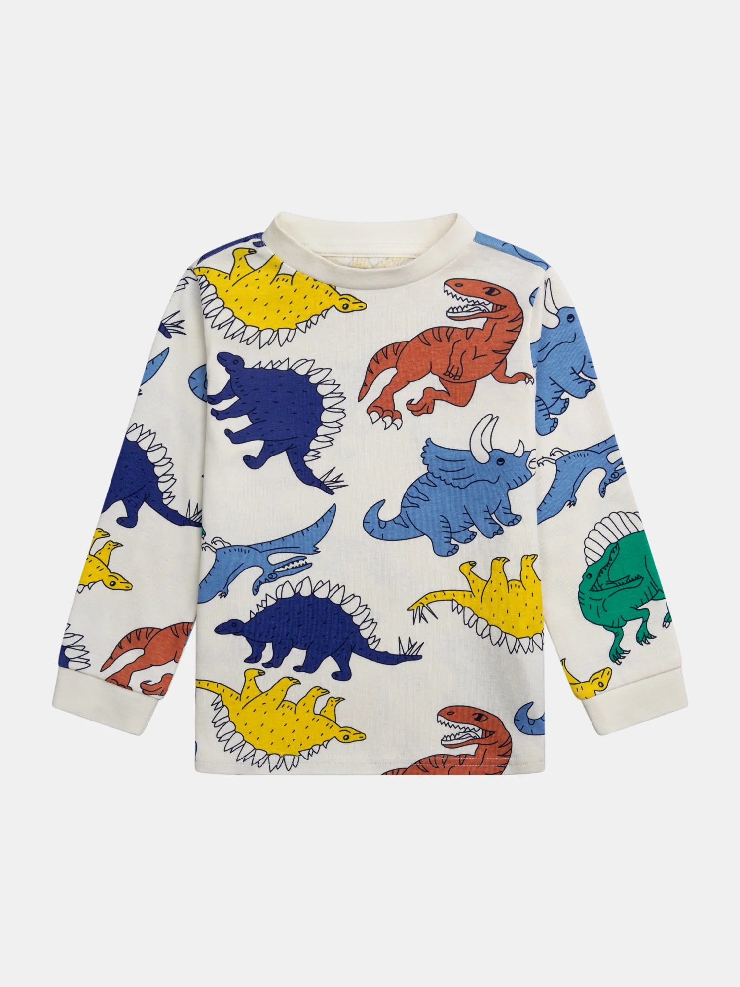 Pigiama ecru con stampa di dinosauri per bambini - Image 5