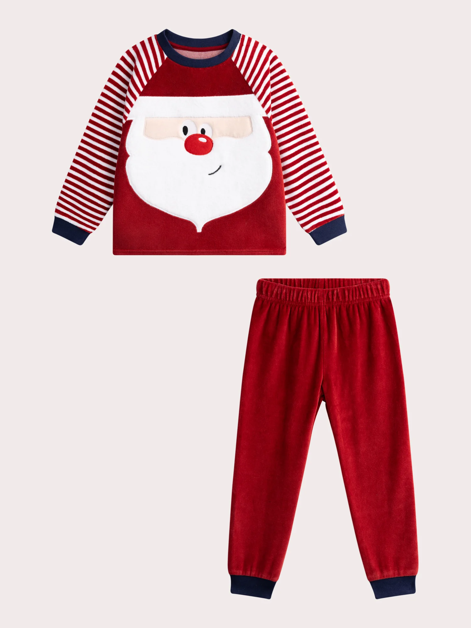 Pigiama in velours Babbo Natale per ragazzo