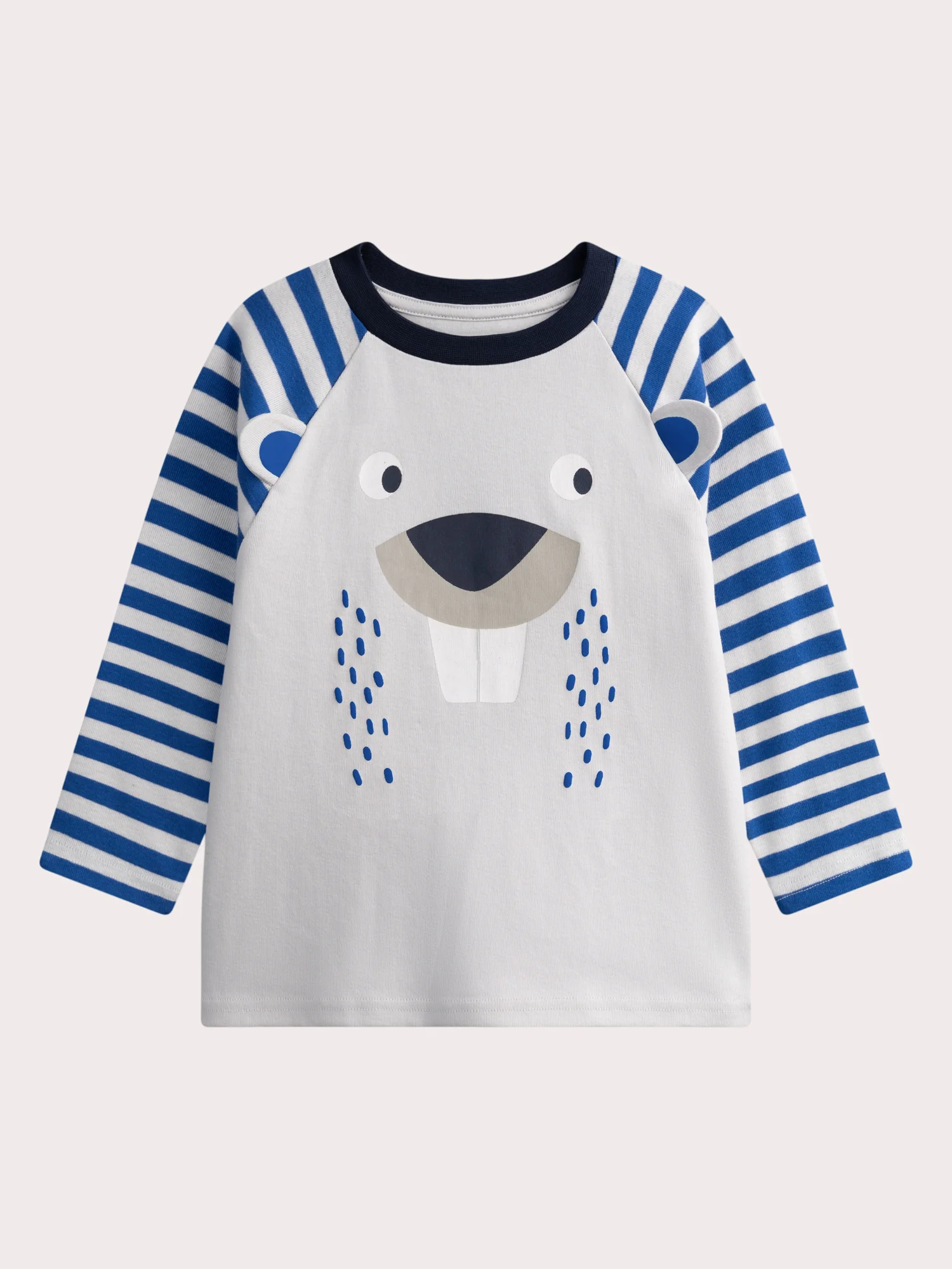 Pigiama rigato castoro per bambino - Image 3
