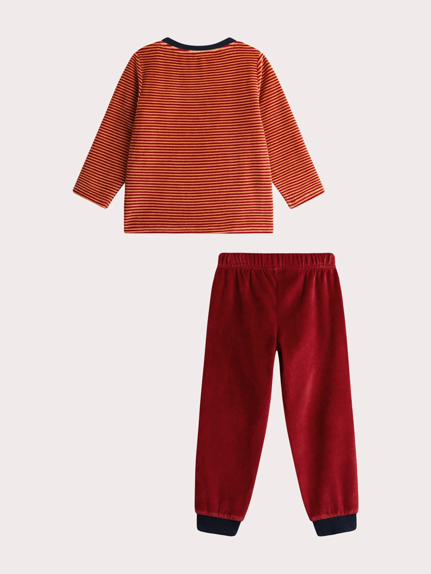 Pigiama rosso in velour per bambini - Image 6