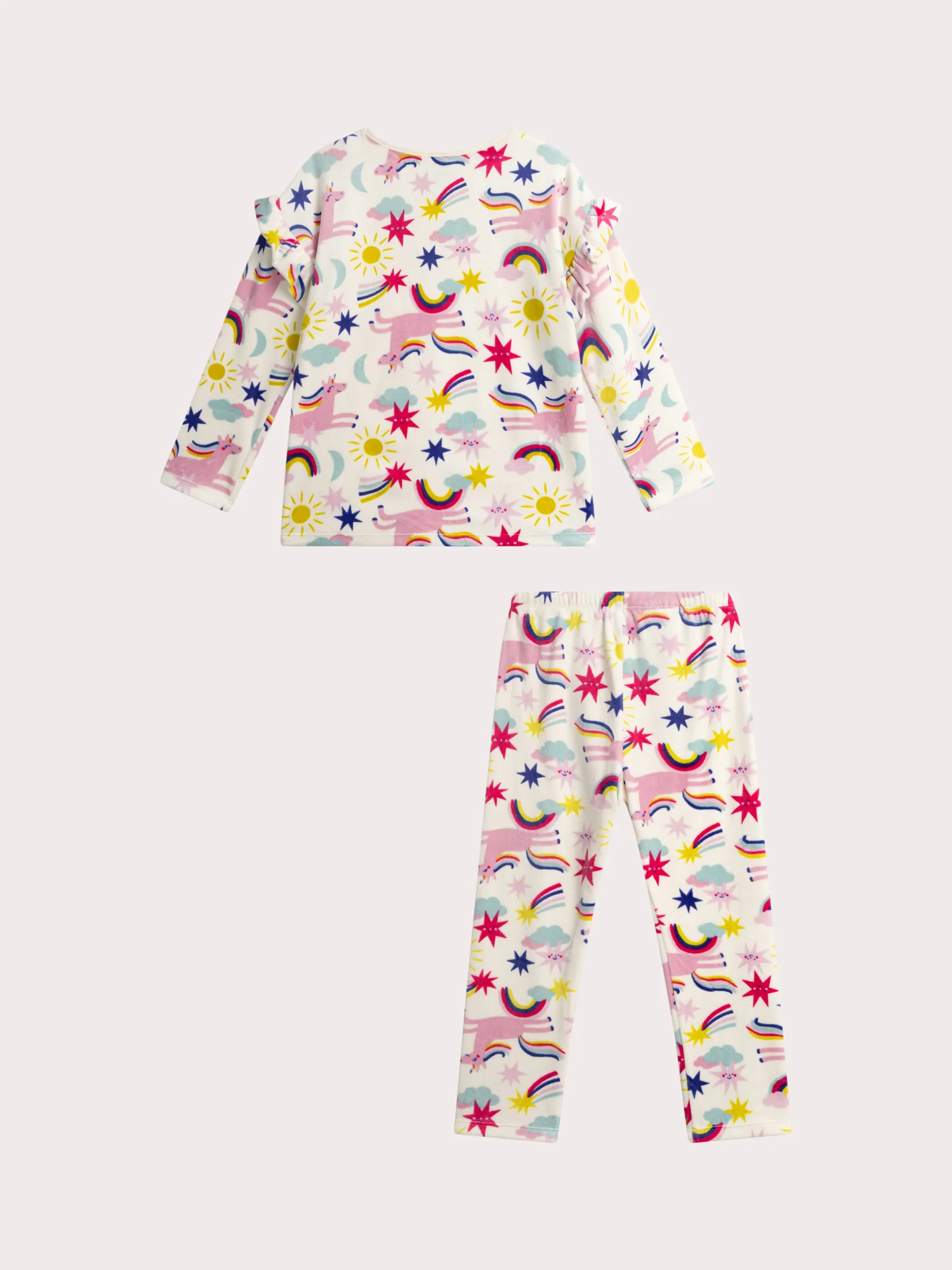 Pigiama stampato in velour molto morbido per bambina - Image 6