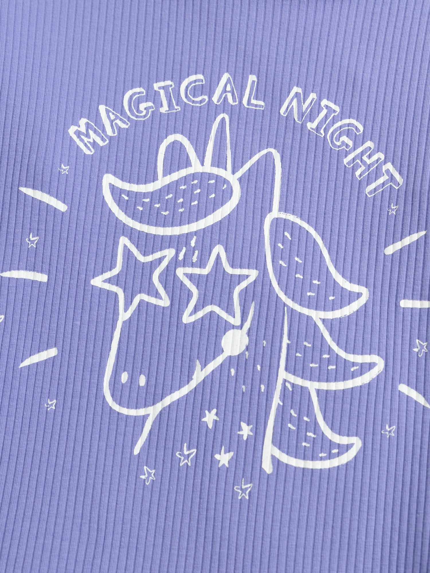 Pigiama viola con motivo di unicorno fosforescente per ragazze - Image 4