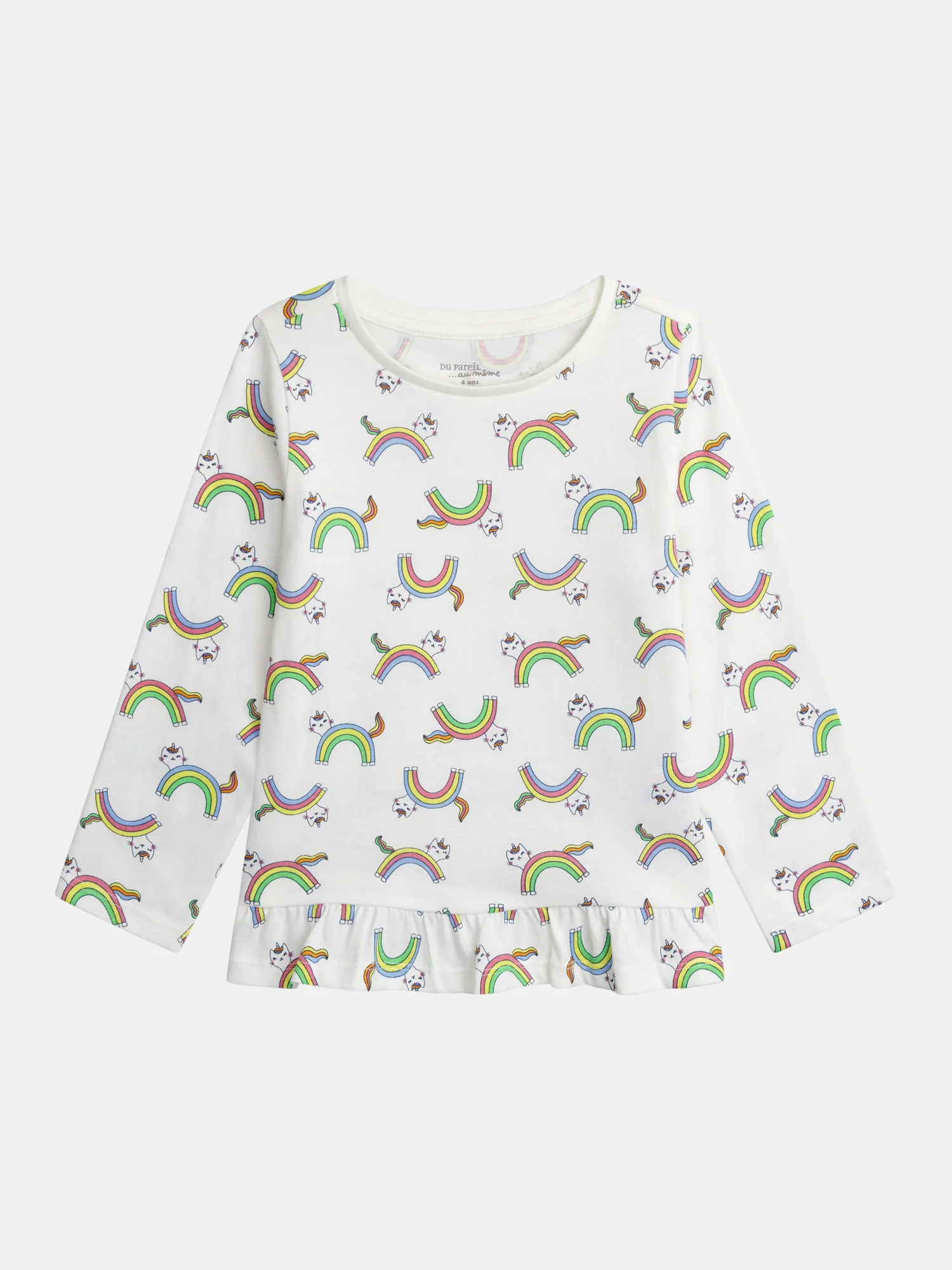 Pyjama long imprimé arc-en-ciel pour enfant fille - Image 4