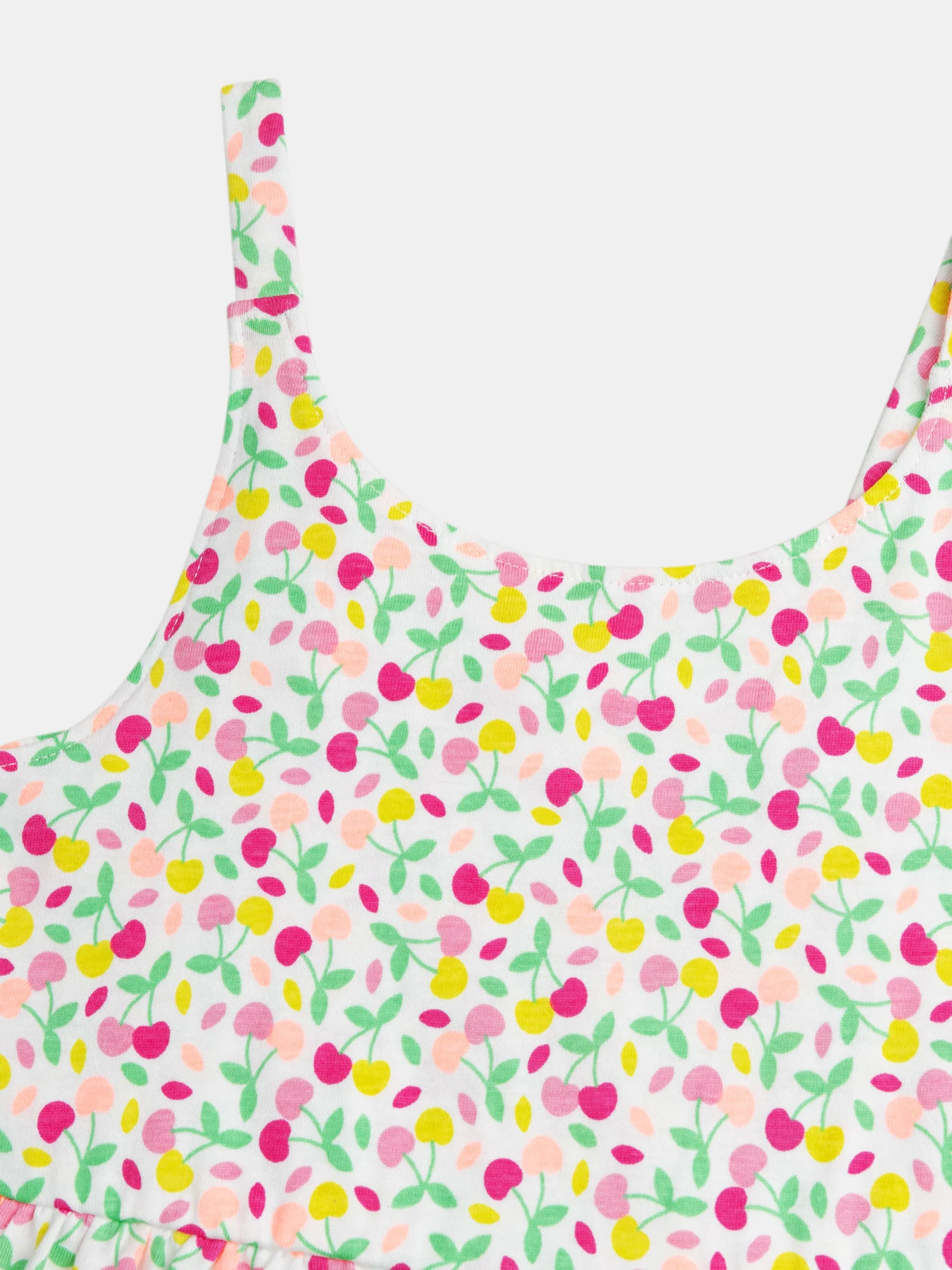 Abito con spalline e stampa di ciliegie colorate per ragazze - Image 6