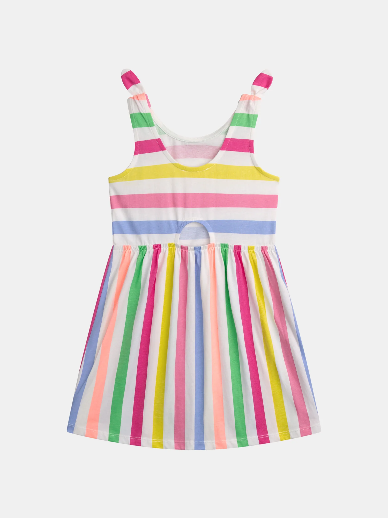 Abito con spalline e righe multicolori per ragazze - Image 6