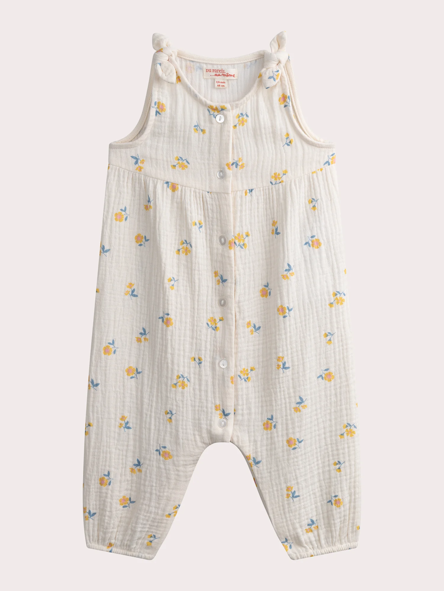 Salopette a fiori per bambina