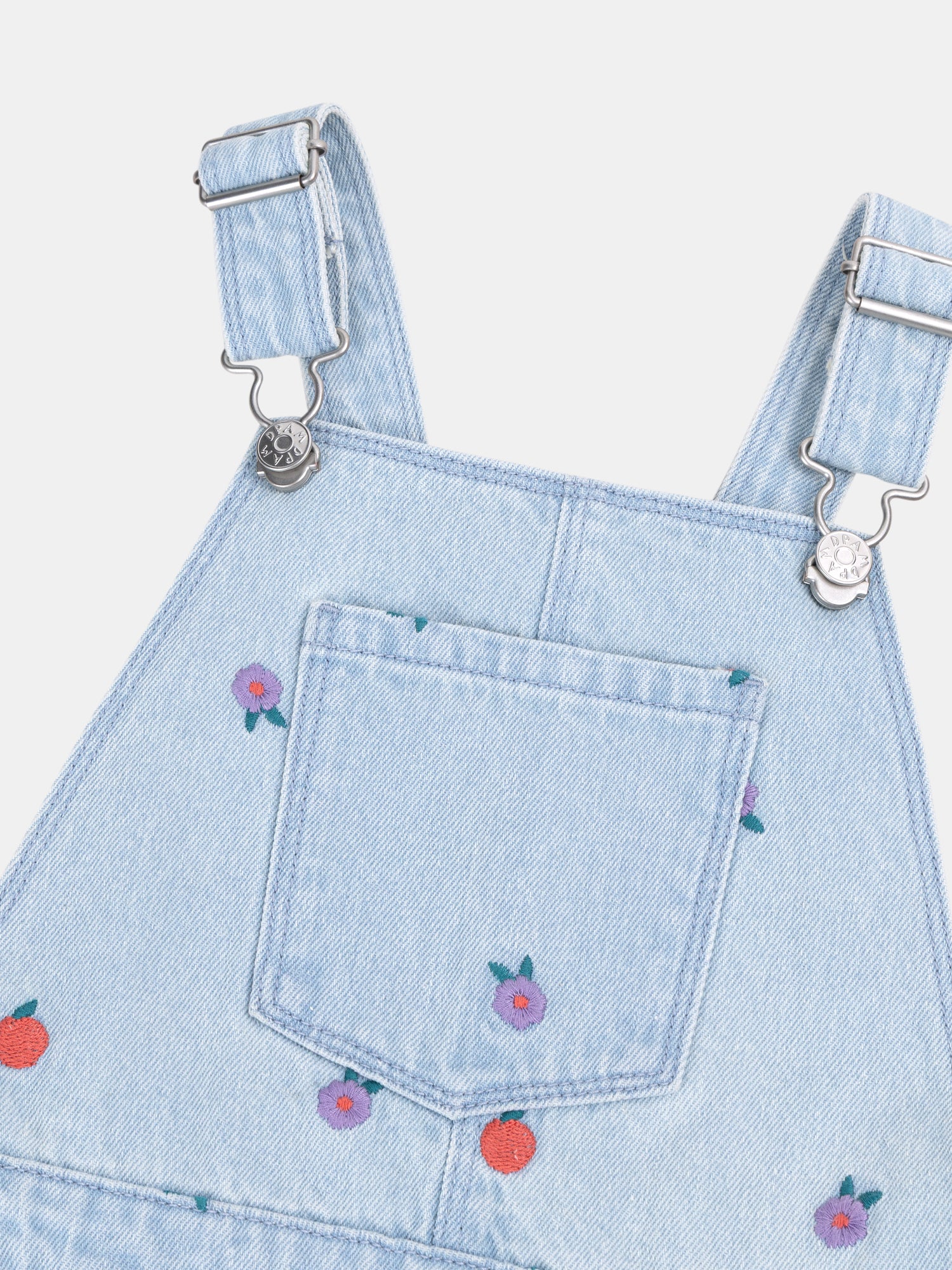 Salopette in denim ricamata per ragazze - Image 6
