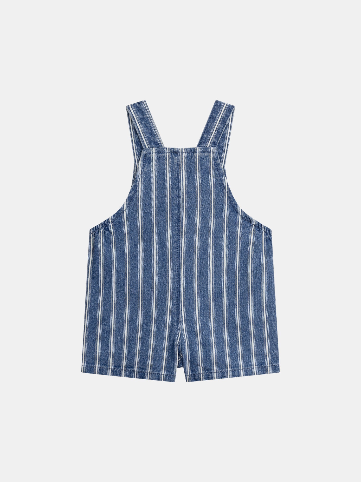 "Baloon" salopette corta in denim a righe per bambino - Image 3