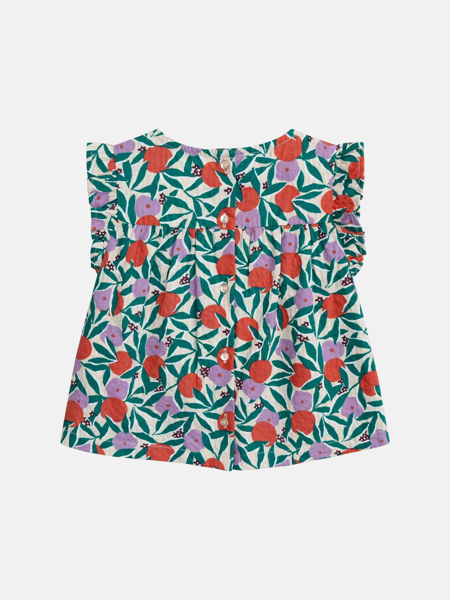 Set top stampato e bloomer in chambray per bambina - Image 7