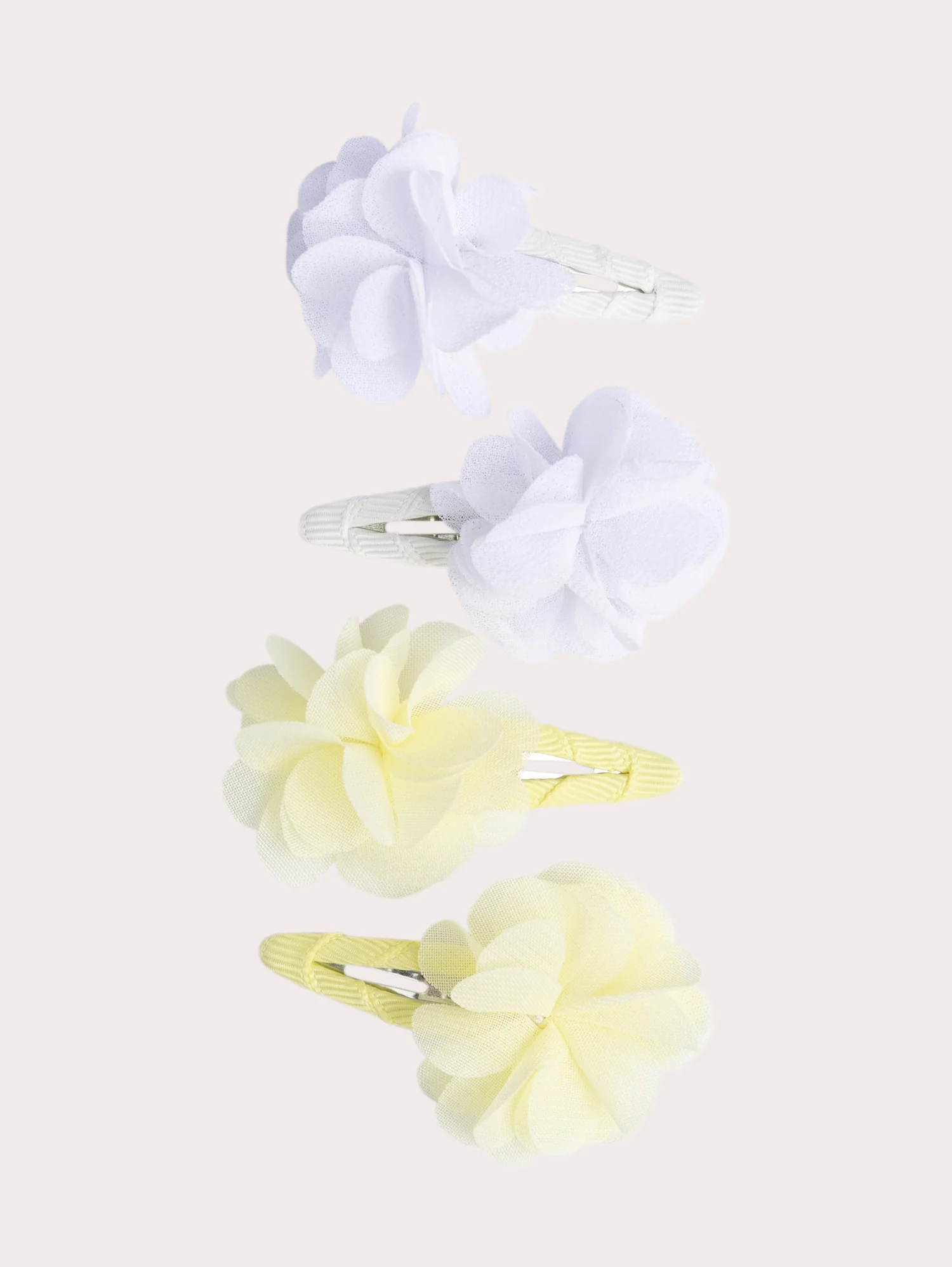 Set di 4 Fibbiette di Fiori in Tulle per Ragazze