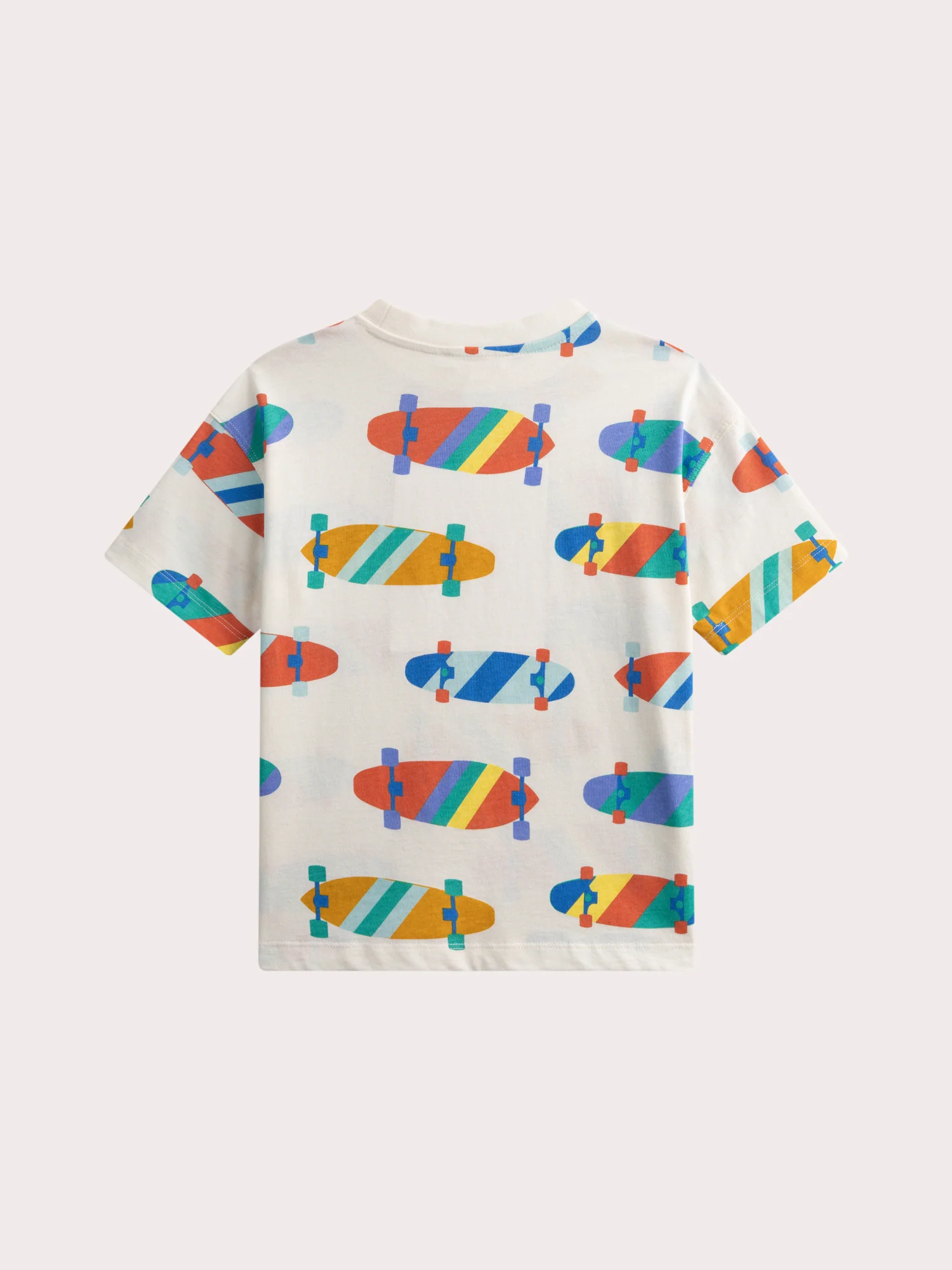 Set T-Shirt con stampa skateboard e pantaloni corti senape - Image 5