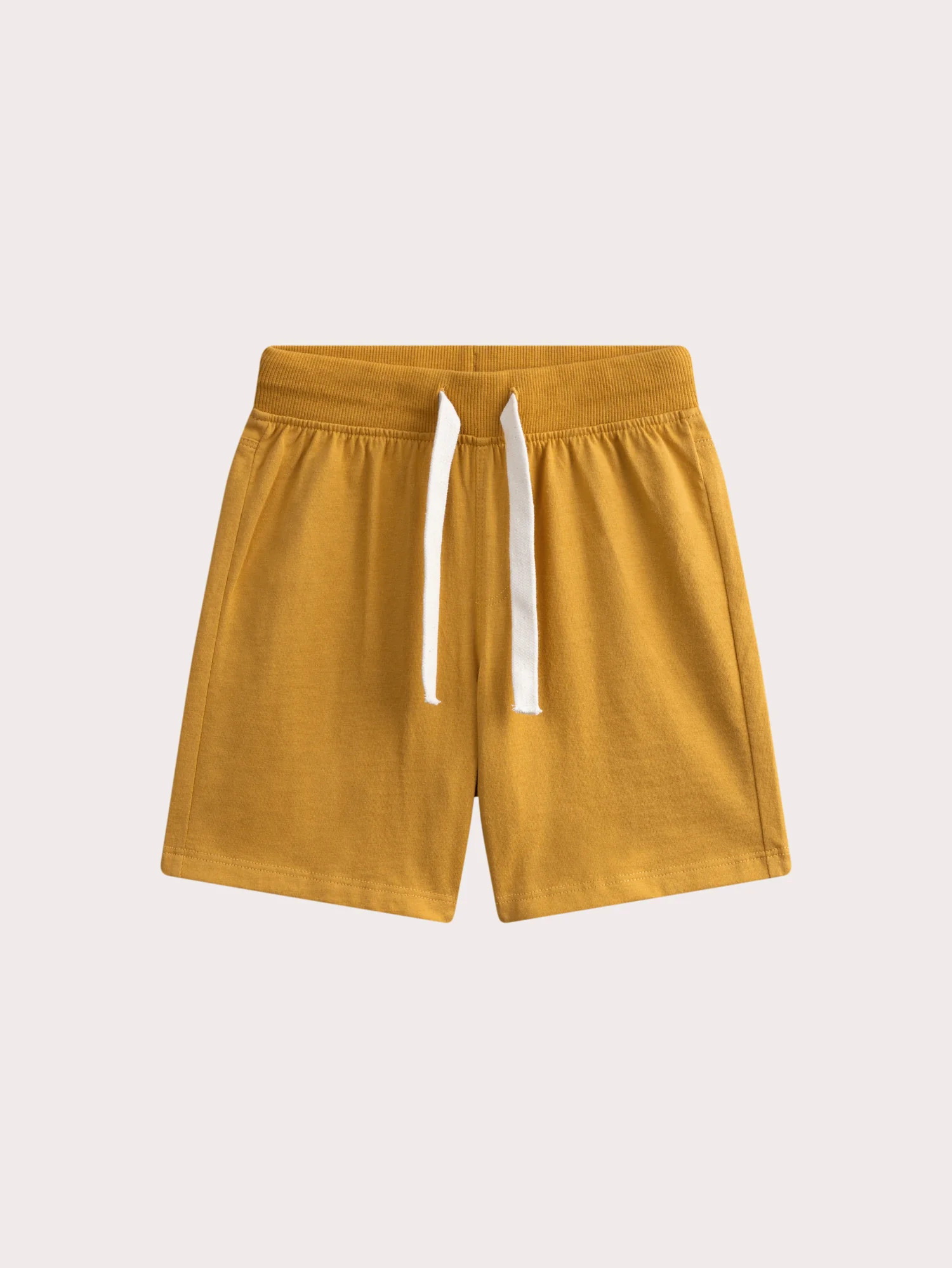 Set T-Shirt con stampa skateboard e pantaloni corti senape - Image 6