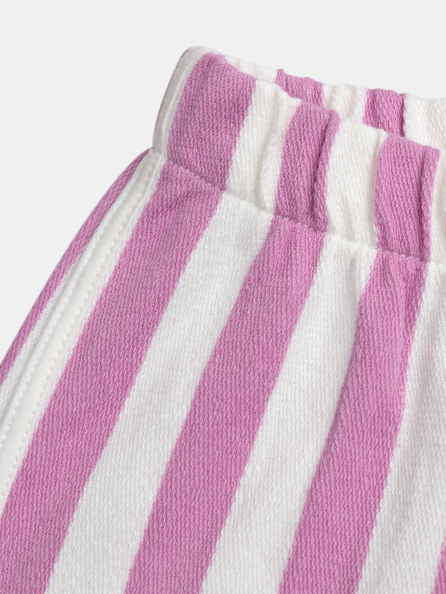 Shorts rigati rosa e ecrù per ragazze - Image 4