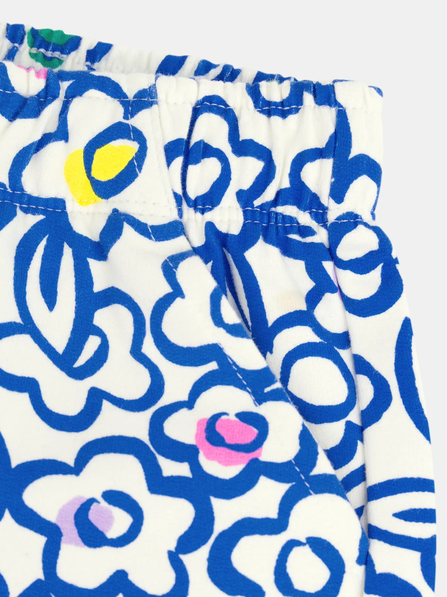 Shorts ecru con stampa floreale per ragazze - Image 6