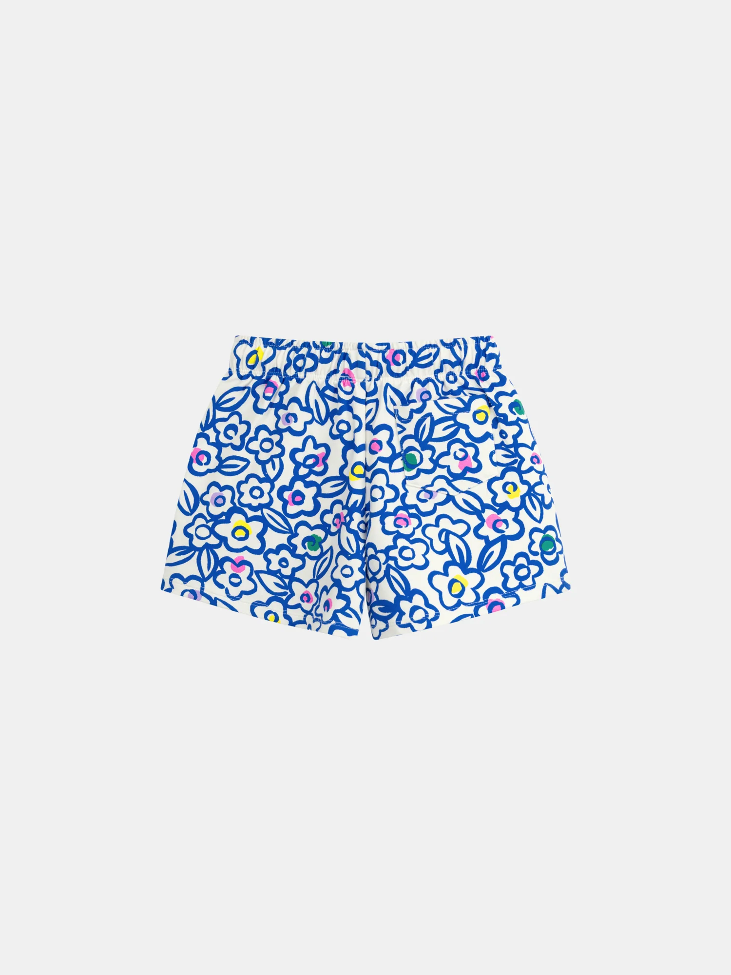 Shorts ecru con stampa floreale per ragazze - Image 8