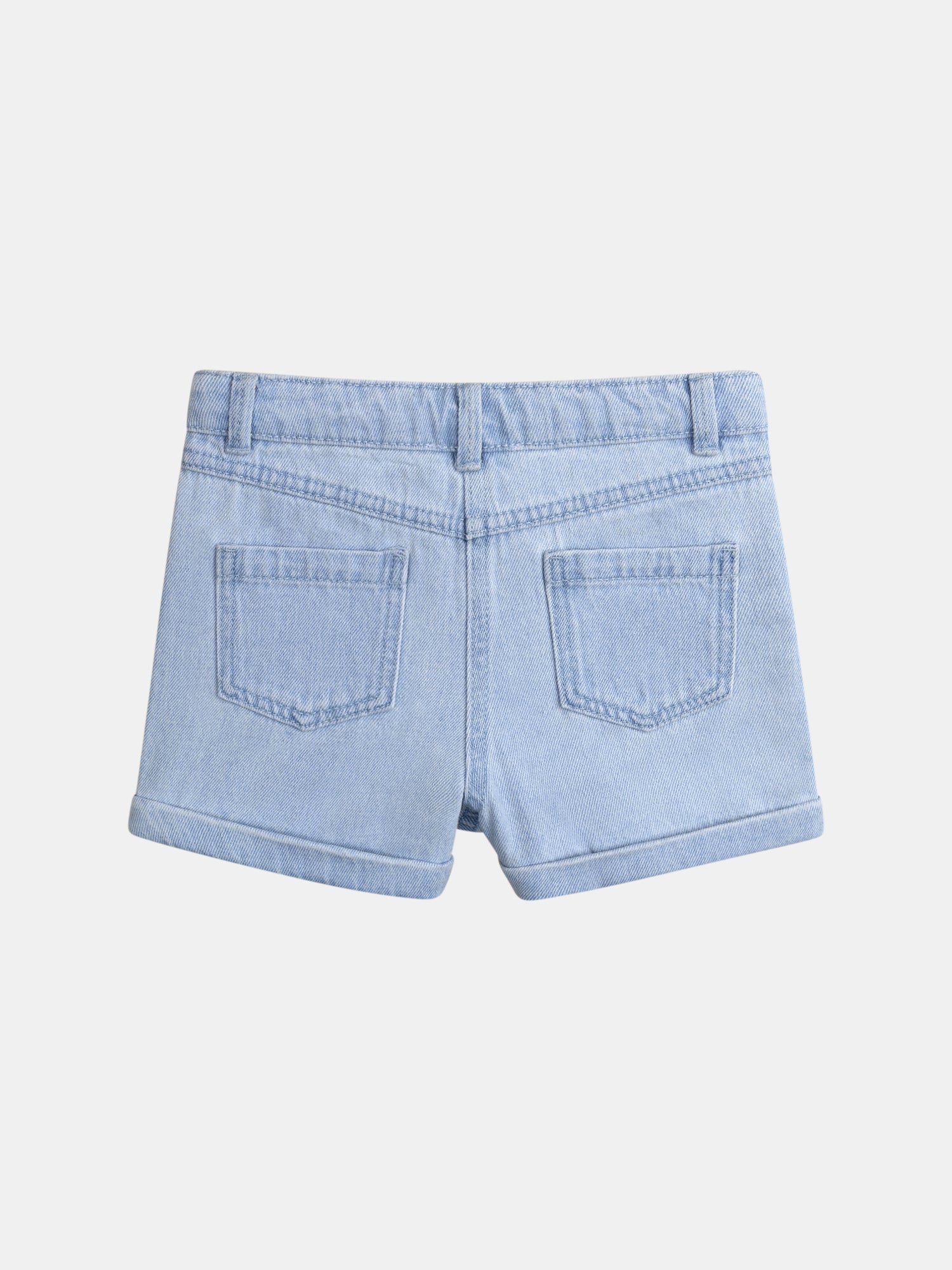 Short in denim blu con ricami floreali per ragazze - Image 6