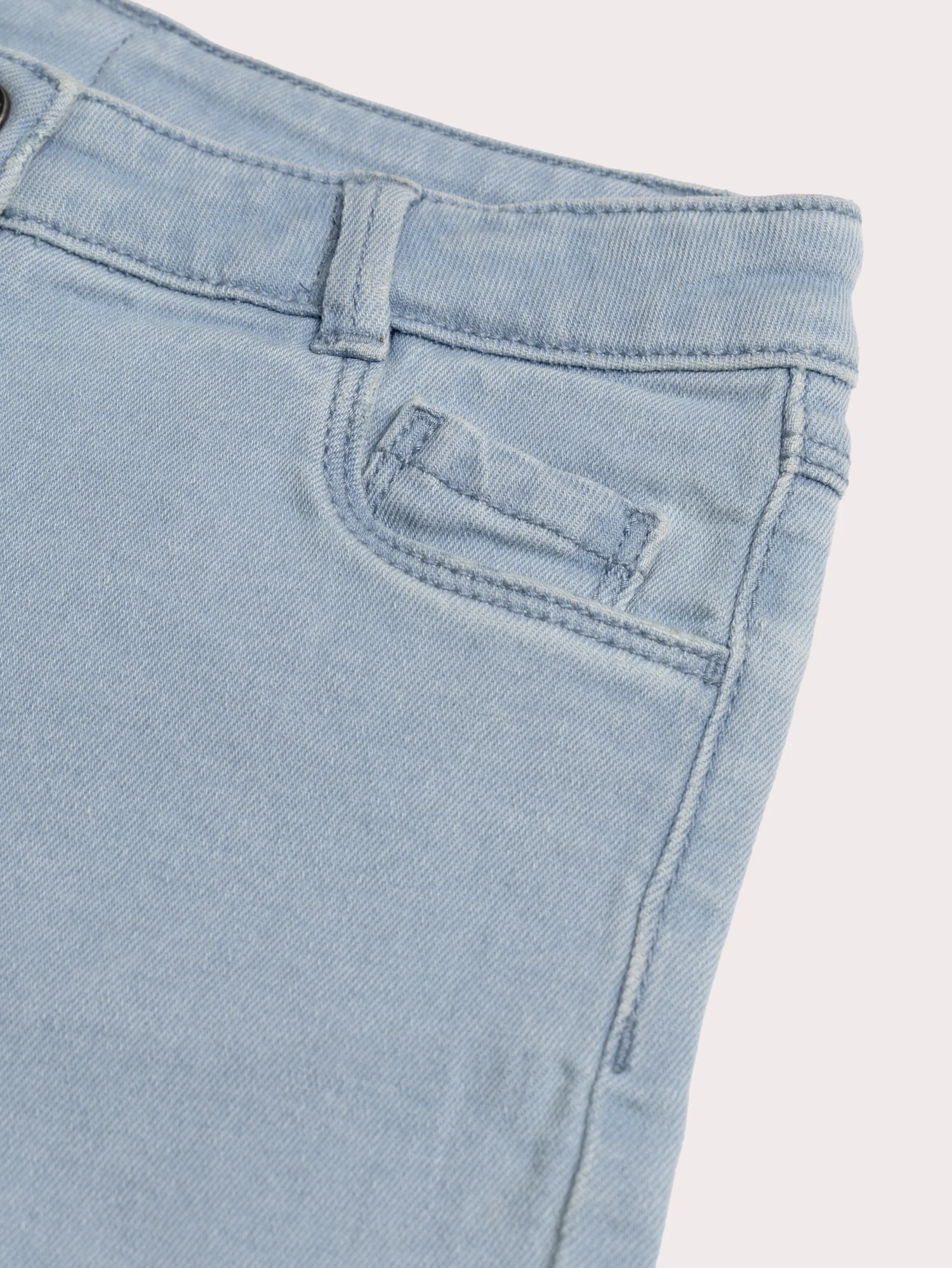 Short in Denim Sbiancato - Image 2