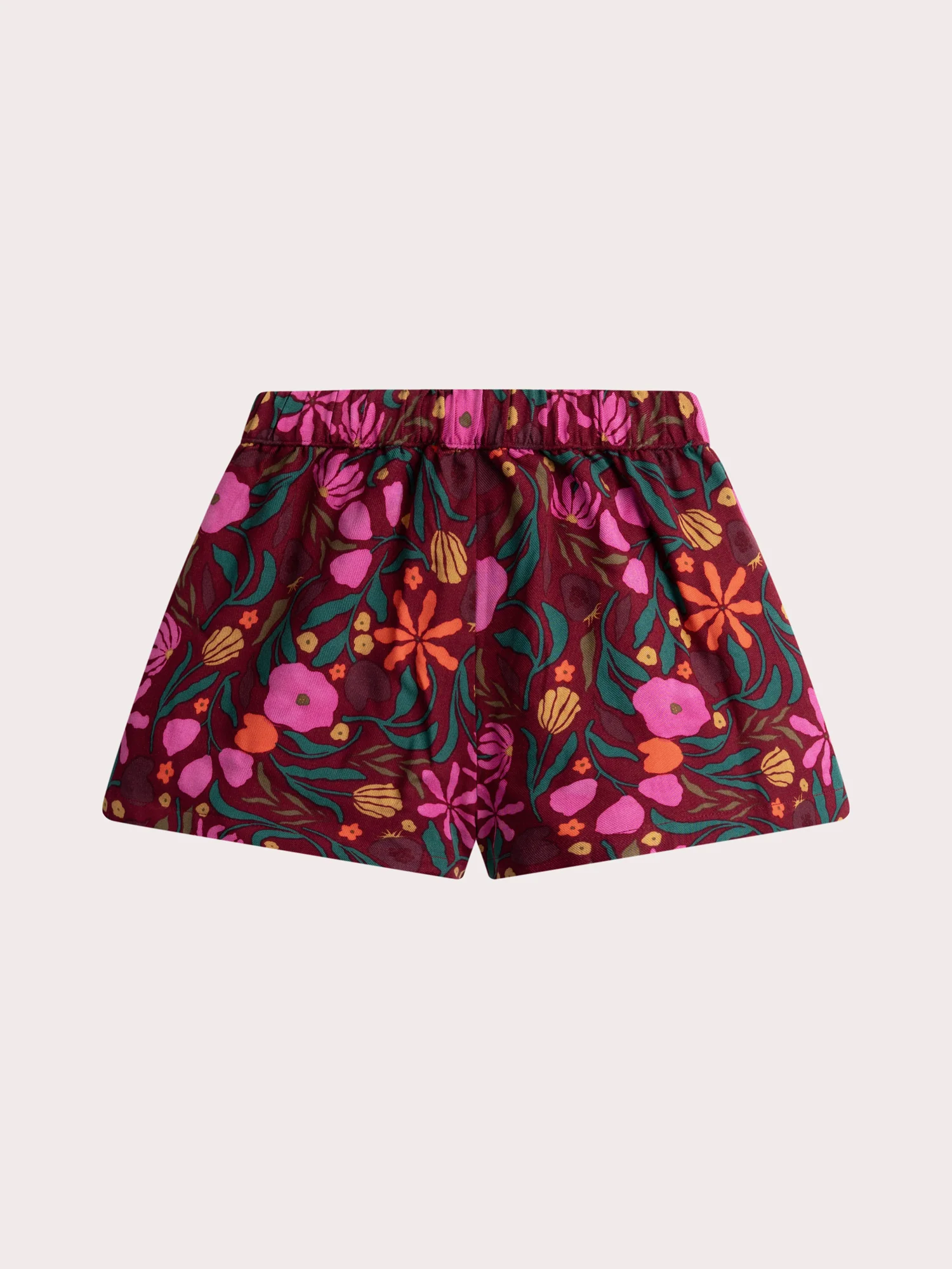 Short rosso stampato a fiori per ragazze - Image 3