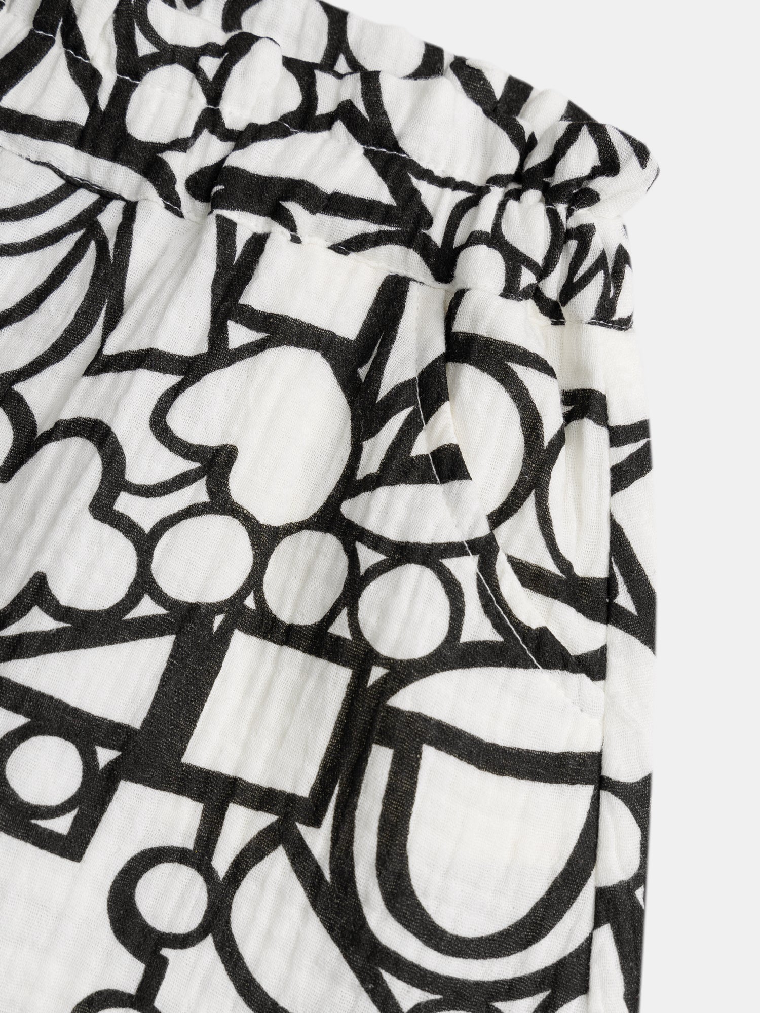 Short ecru con stampa grafica per ragazze - Image 5