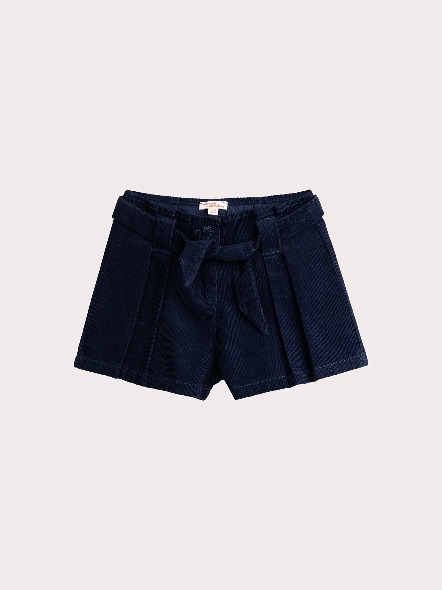 Shorts in stile paper bag in velour per ragazze
