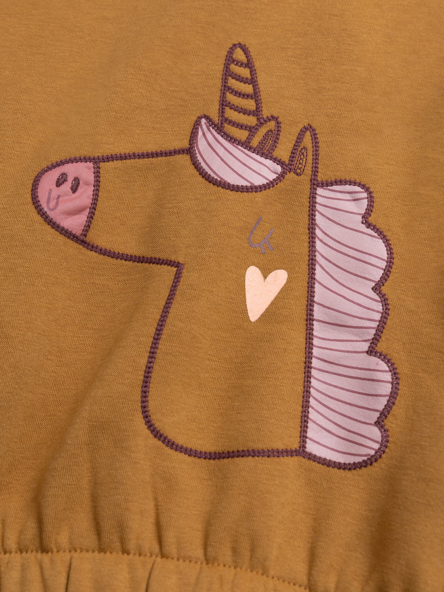 Sweat Giallo Mustard con Animazione Unicorno - Image 3