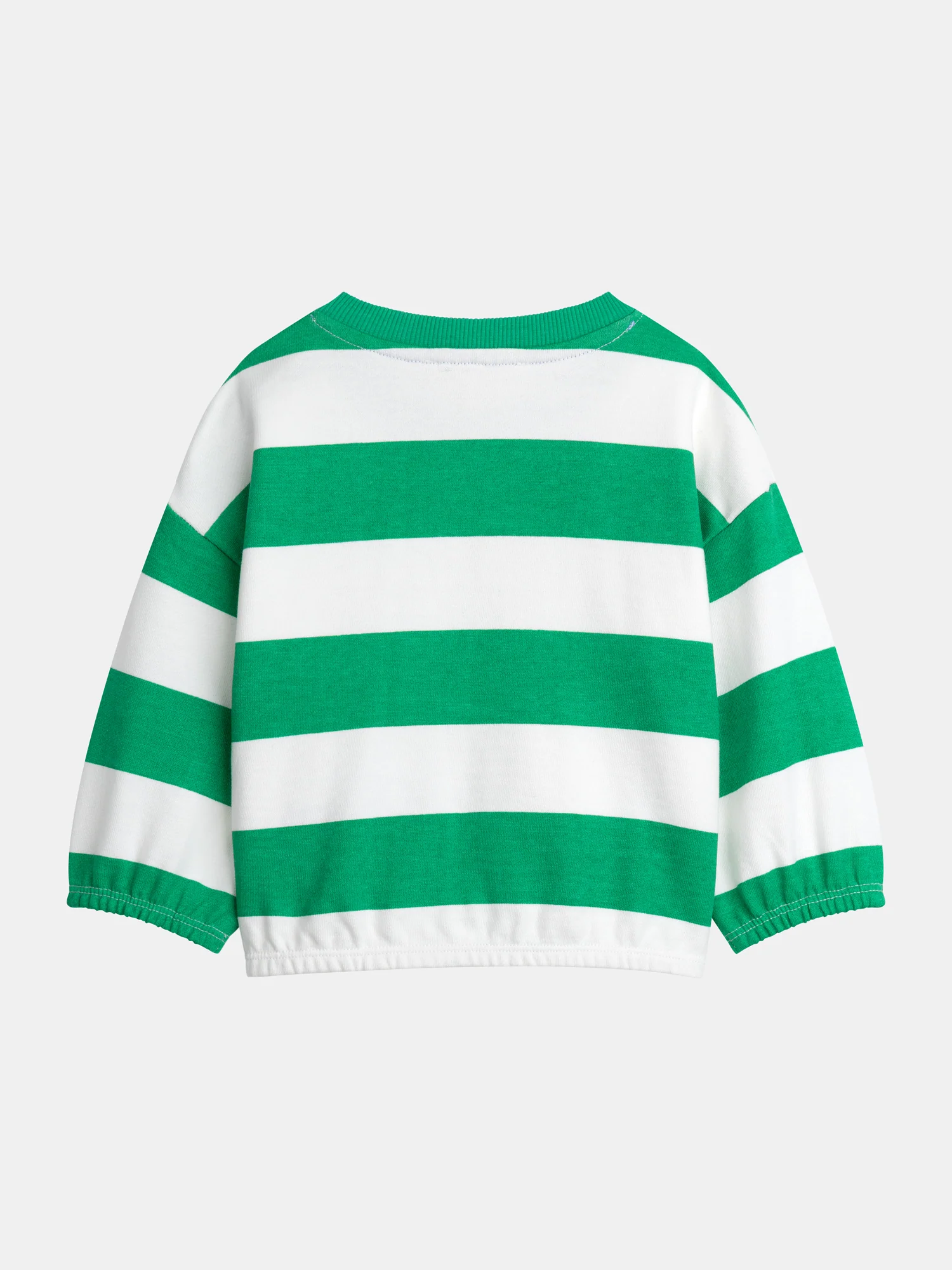 Sweat-shirt rayé "Play" Vert et Écru pour bébé garçon - Image 2