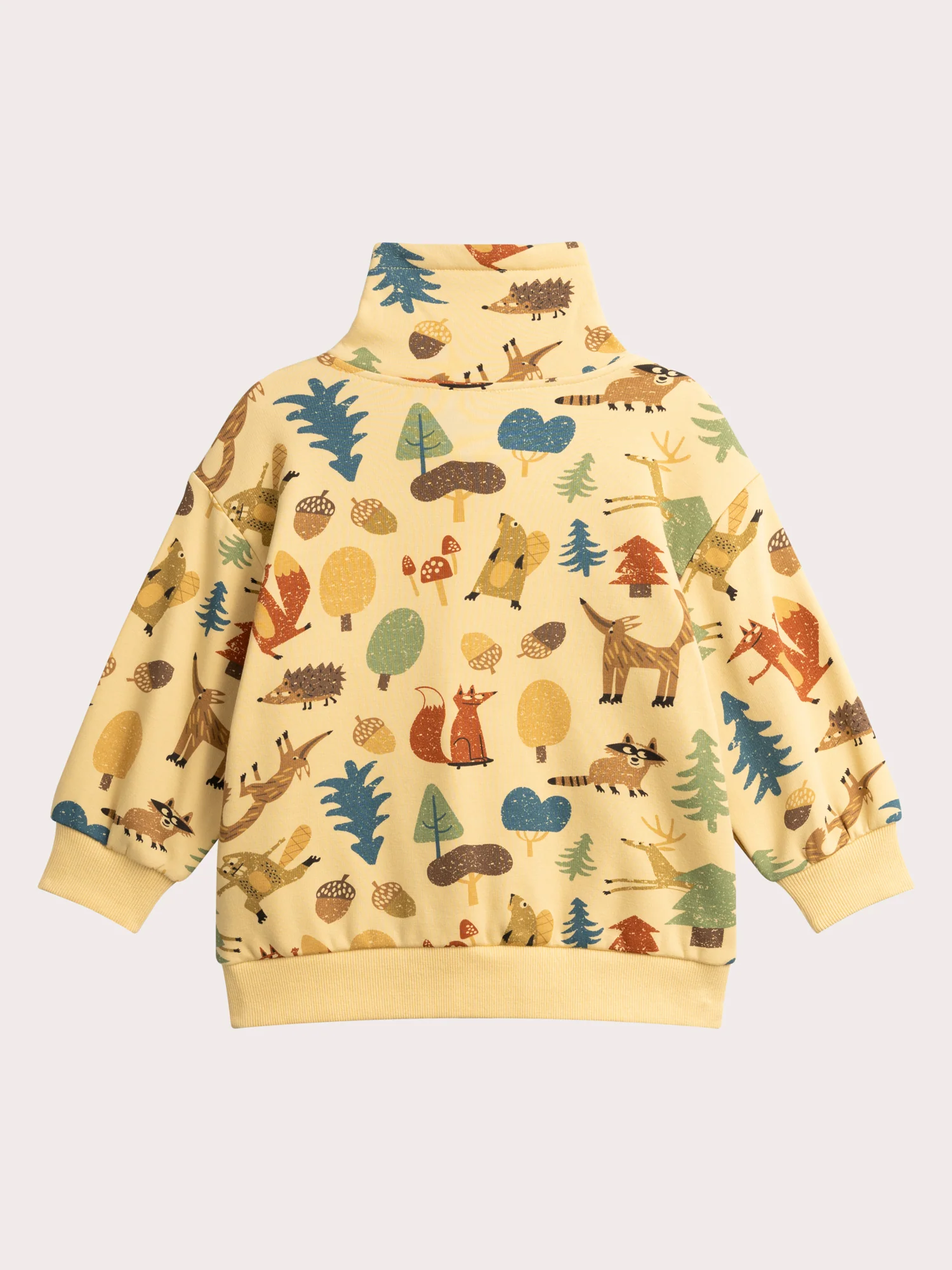 Sweatshirt beige con animali del bosco per bambino - Image 3