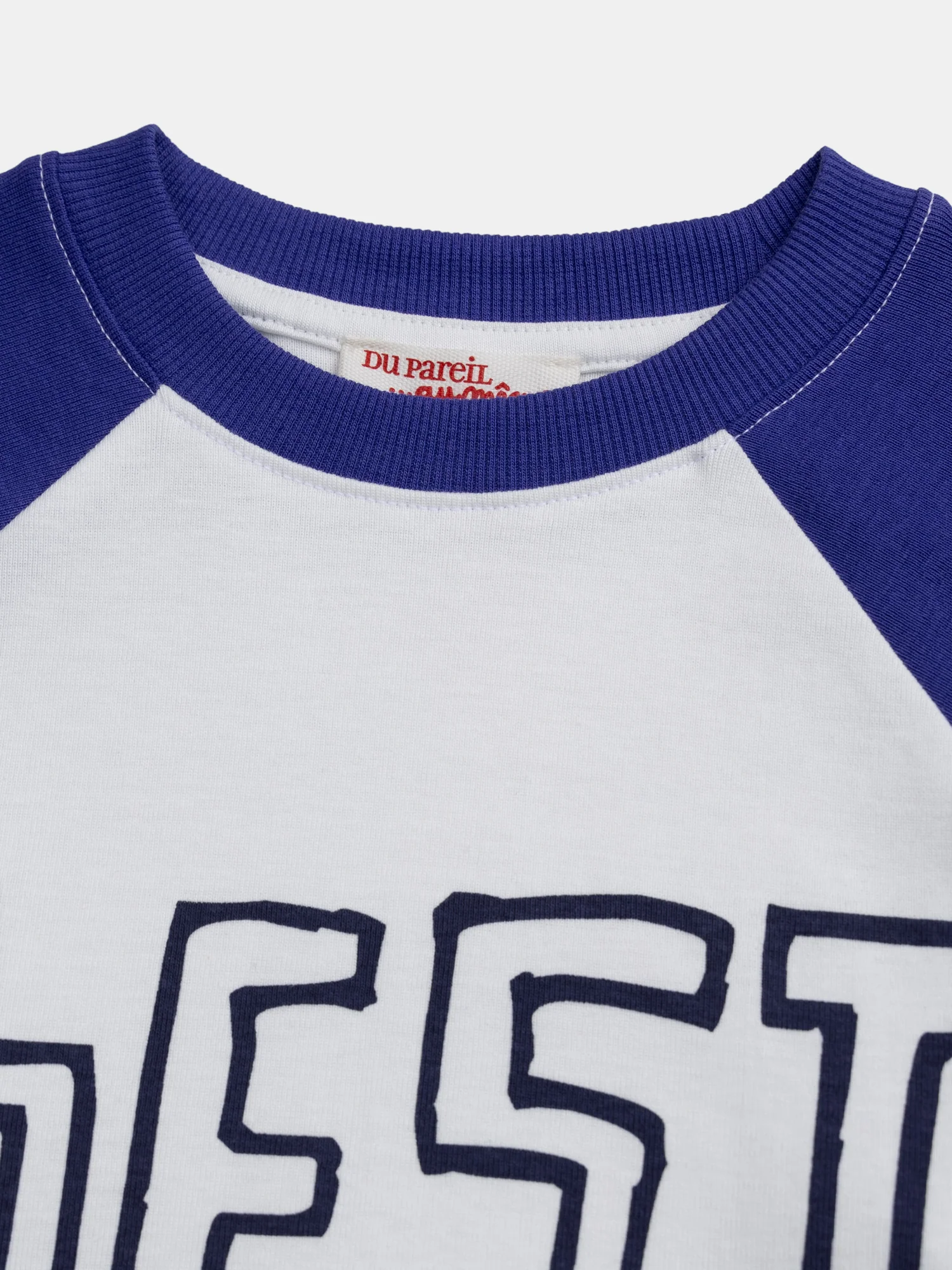 T-shirt a Maniche Lunghe Blu e Bianca per Ragazzo - Image 5