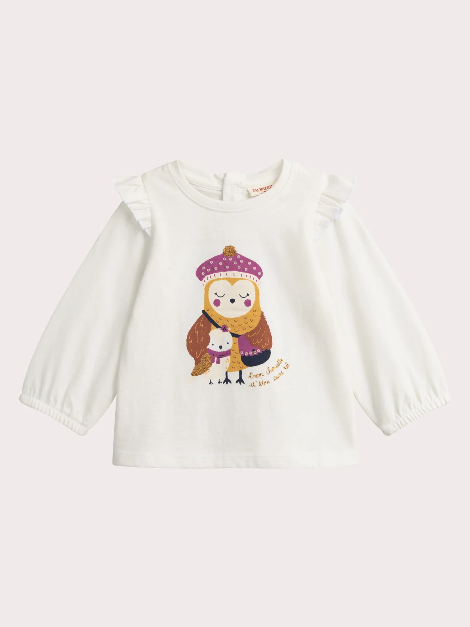 T-shirt a Maniche Lunghe con Animazione Gufo
