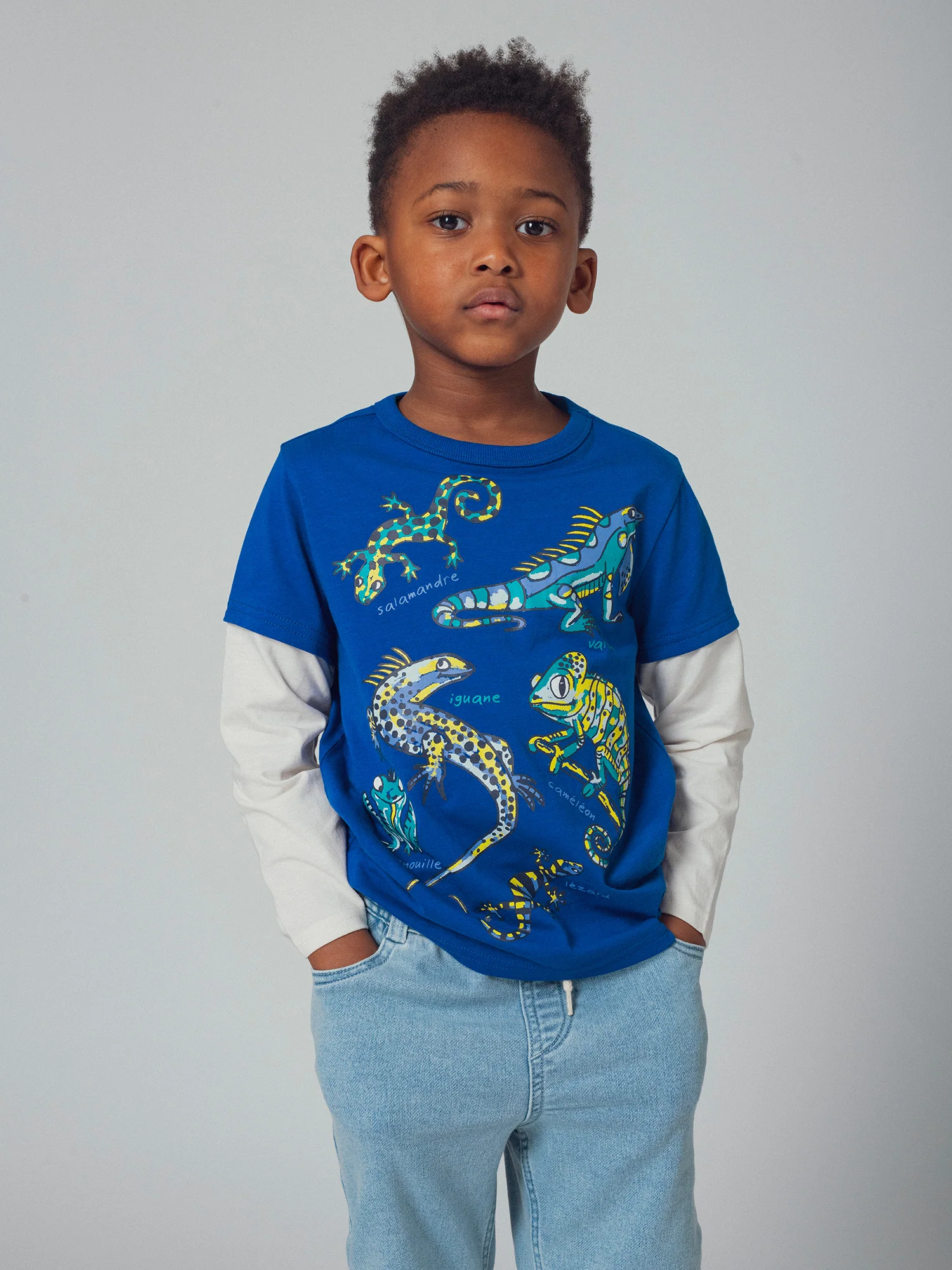 T-shirt a maniche doppie animazione rettile - Image 2