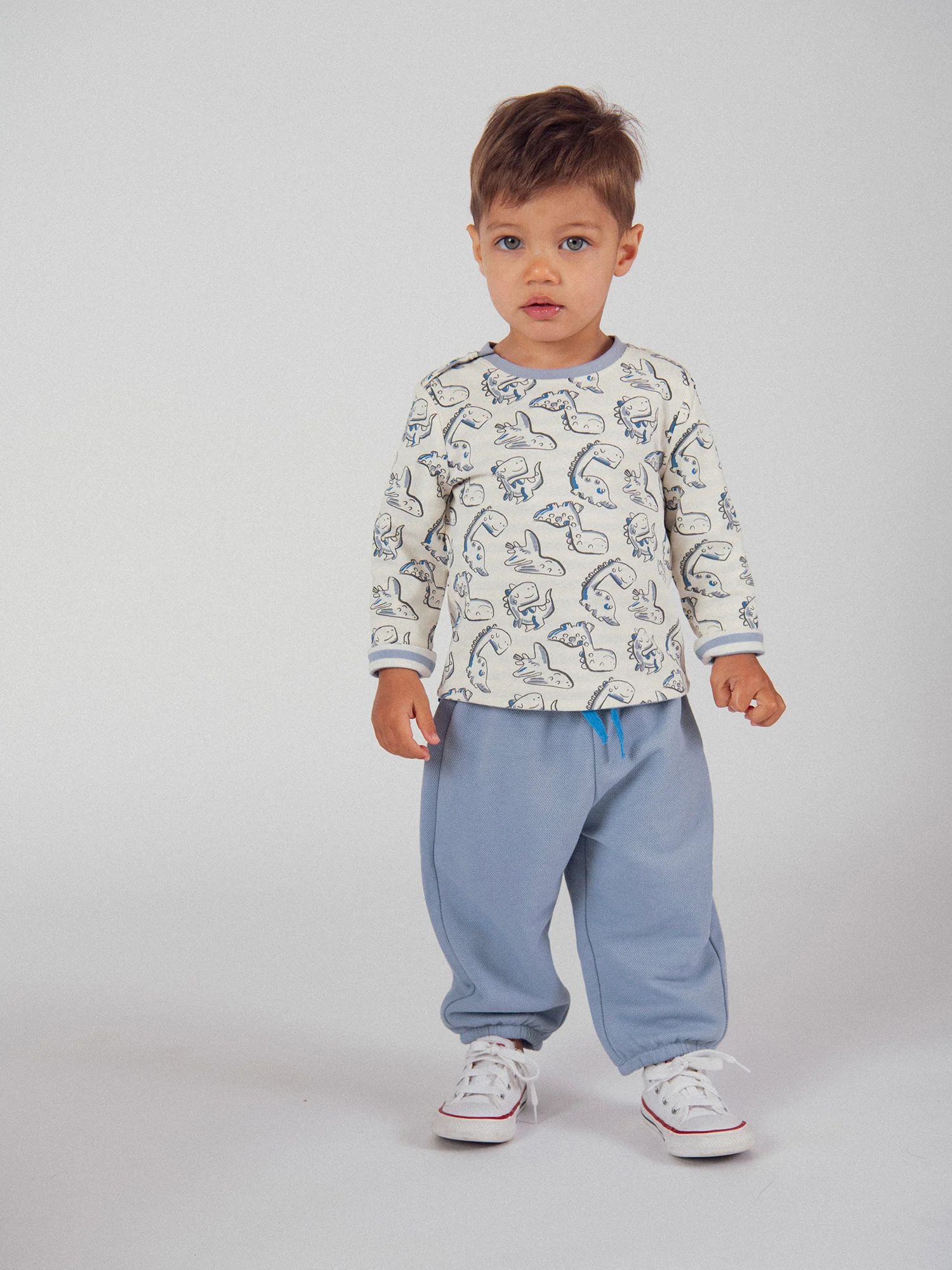 T-shirt a maniche lunghe reversibile "Dinosauro" per bambino - Image 2