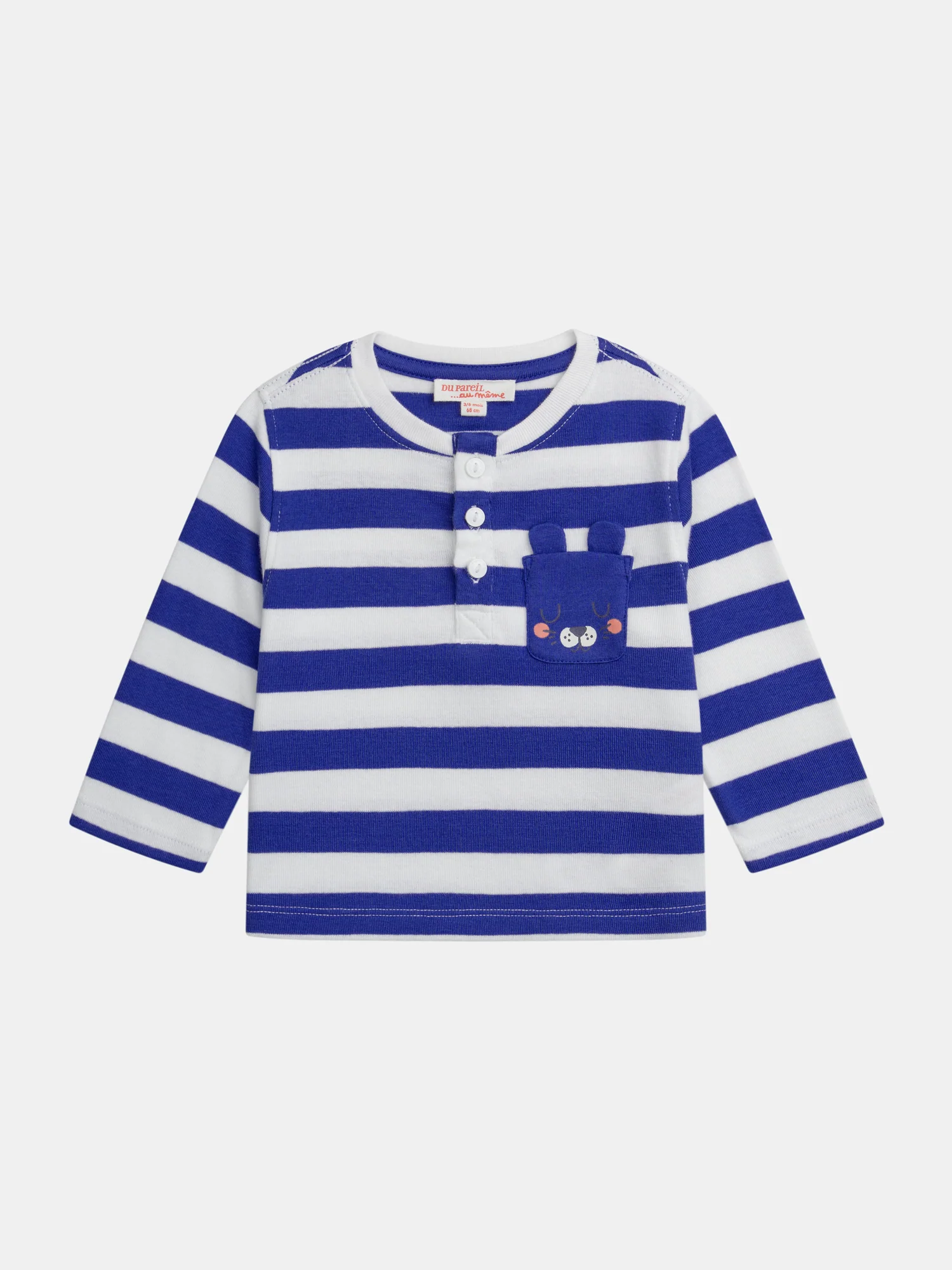 T-shirt a righe con motivo frutta per bambino