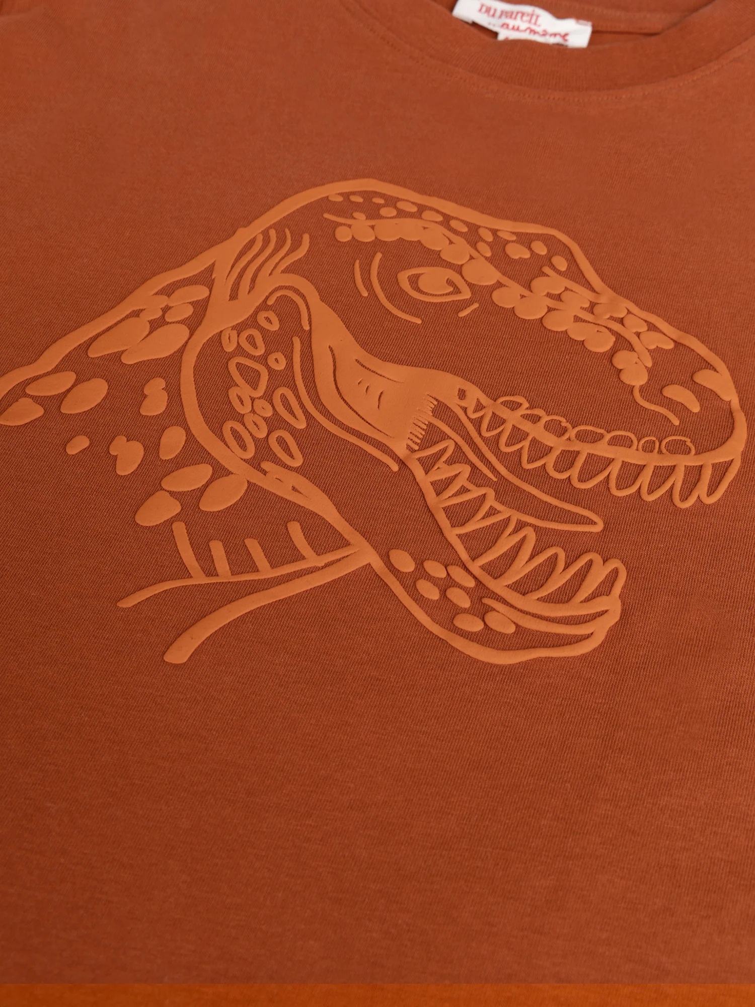 T-shirt arancione con animazione dino per ragazzi - Image 2