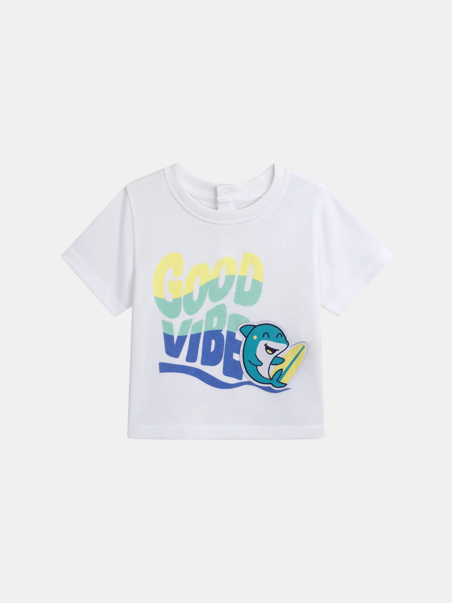T-shirt bianca "Good Vibe" per bambino