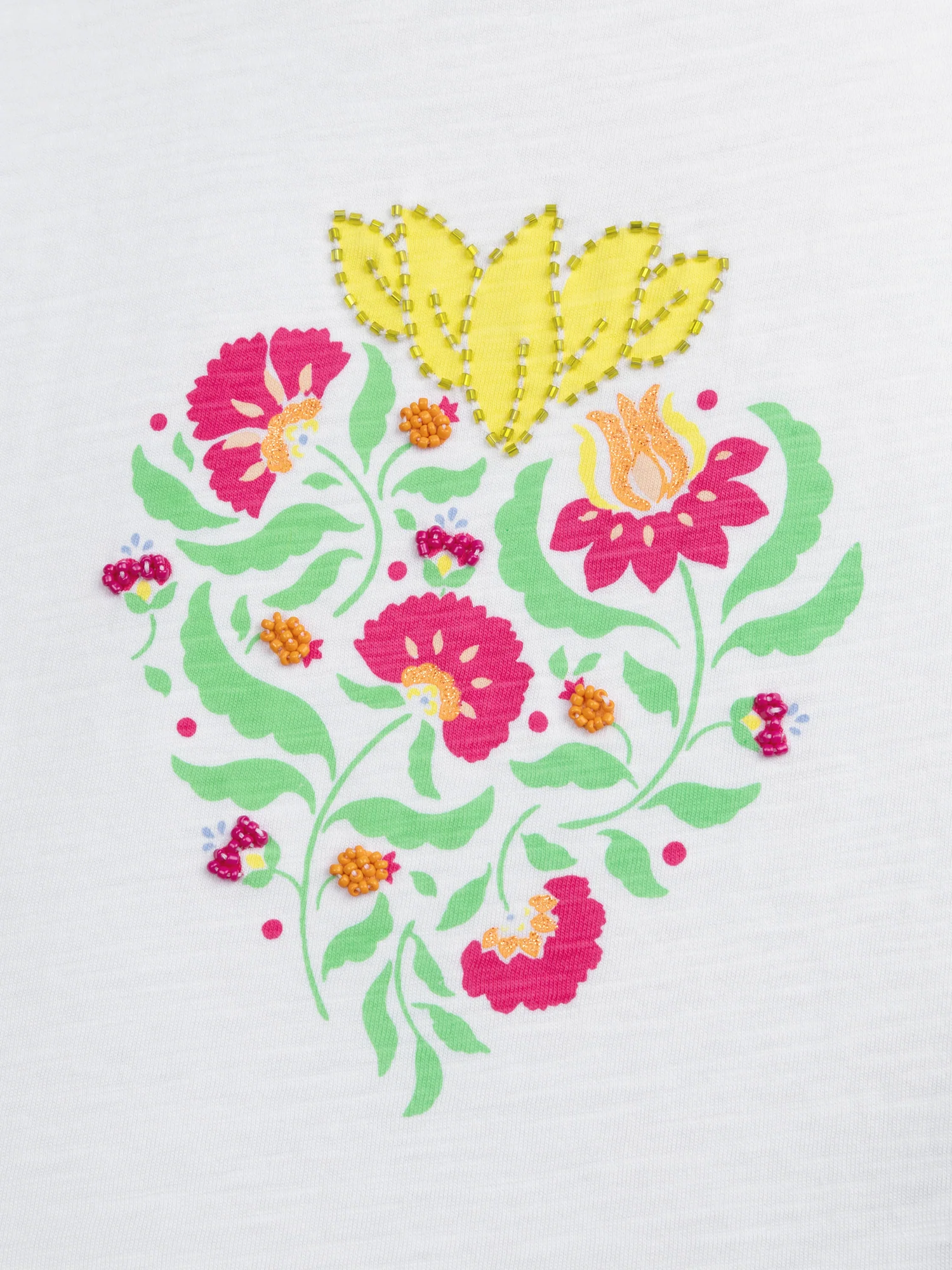 T-shirt bianca con animazione a cuore per ragazze - Image 4