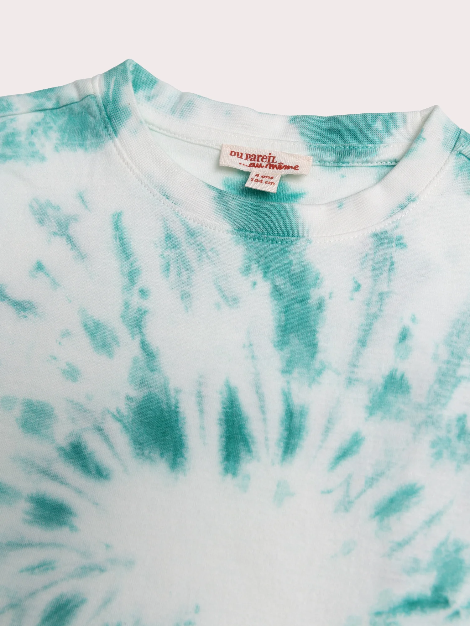 T-shirt blu a maniche corte con stampa tie-dye - Image 2