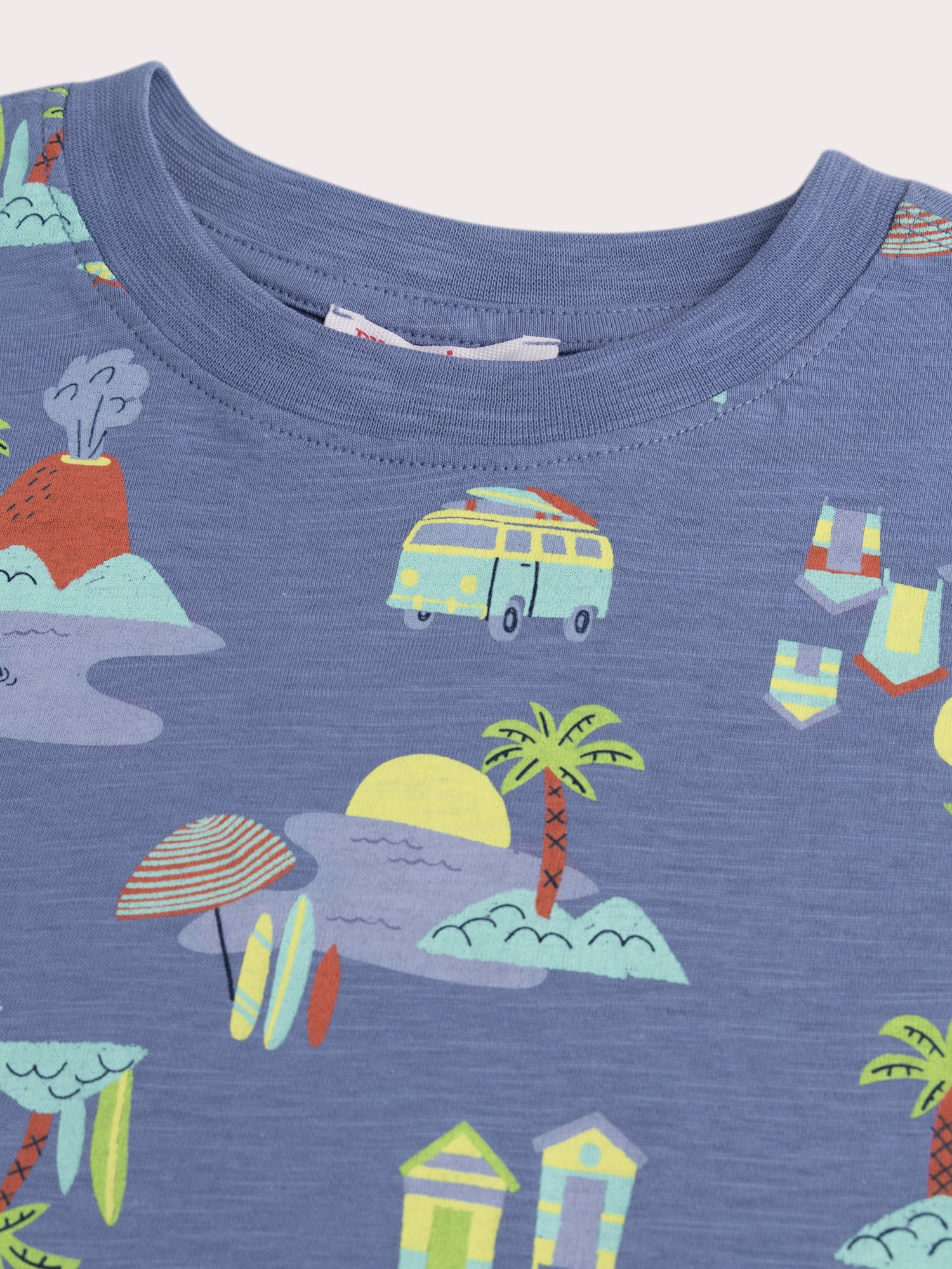 T-shirt Blu Grigio Stampata - Image 2