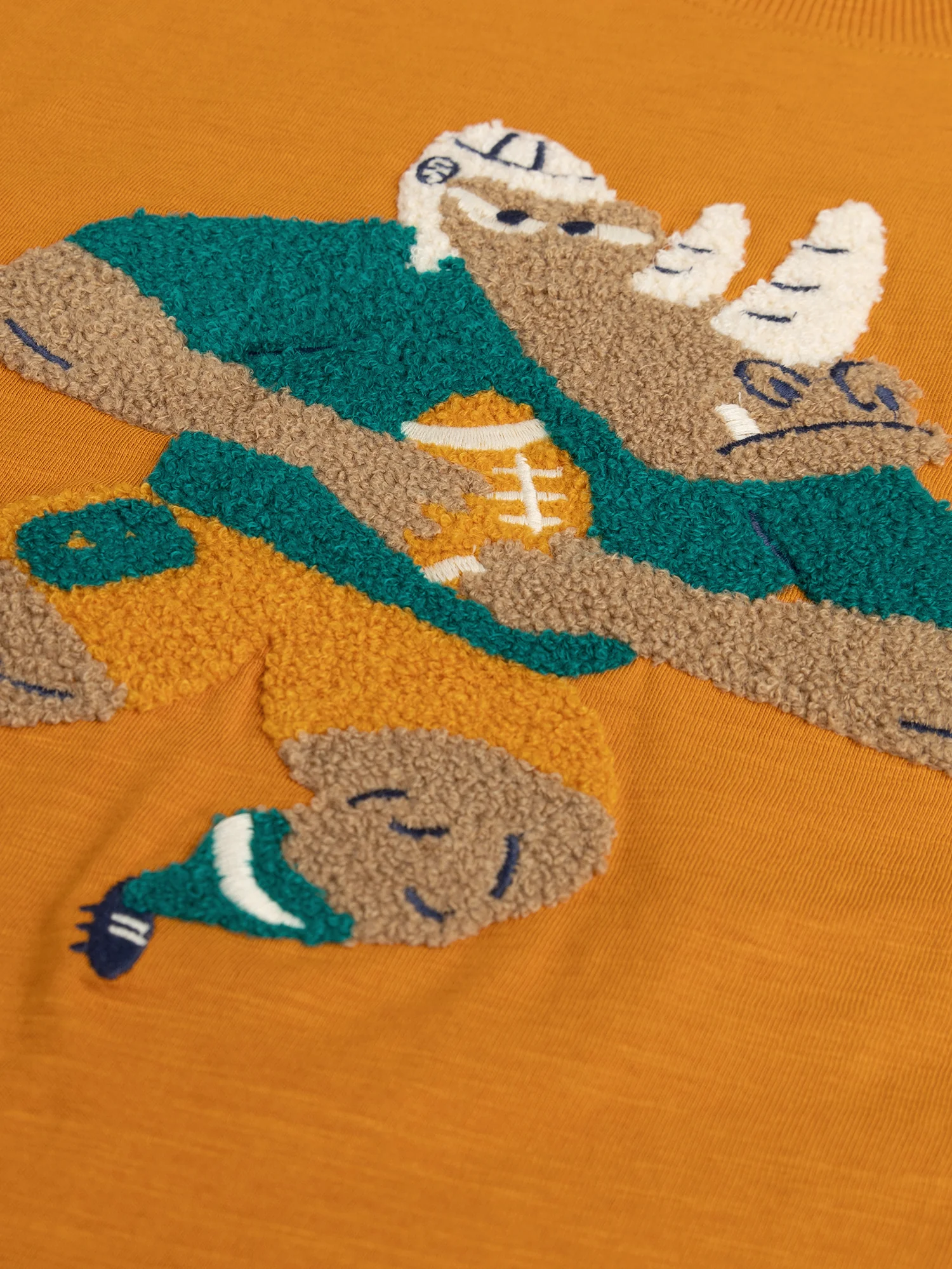 T-shirt con animazione di rinoceronte e maniche a righe per ragazzi - Image 2