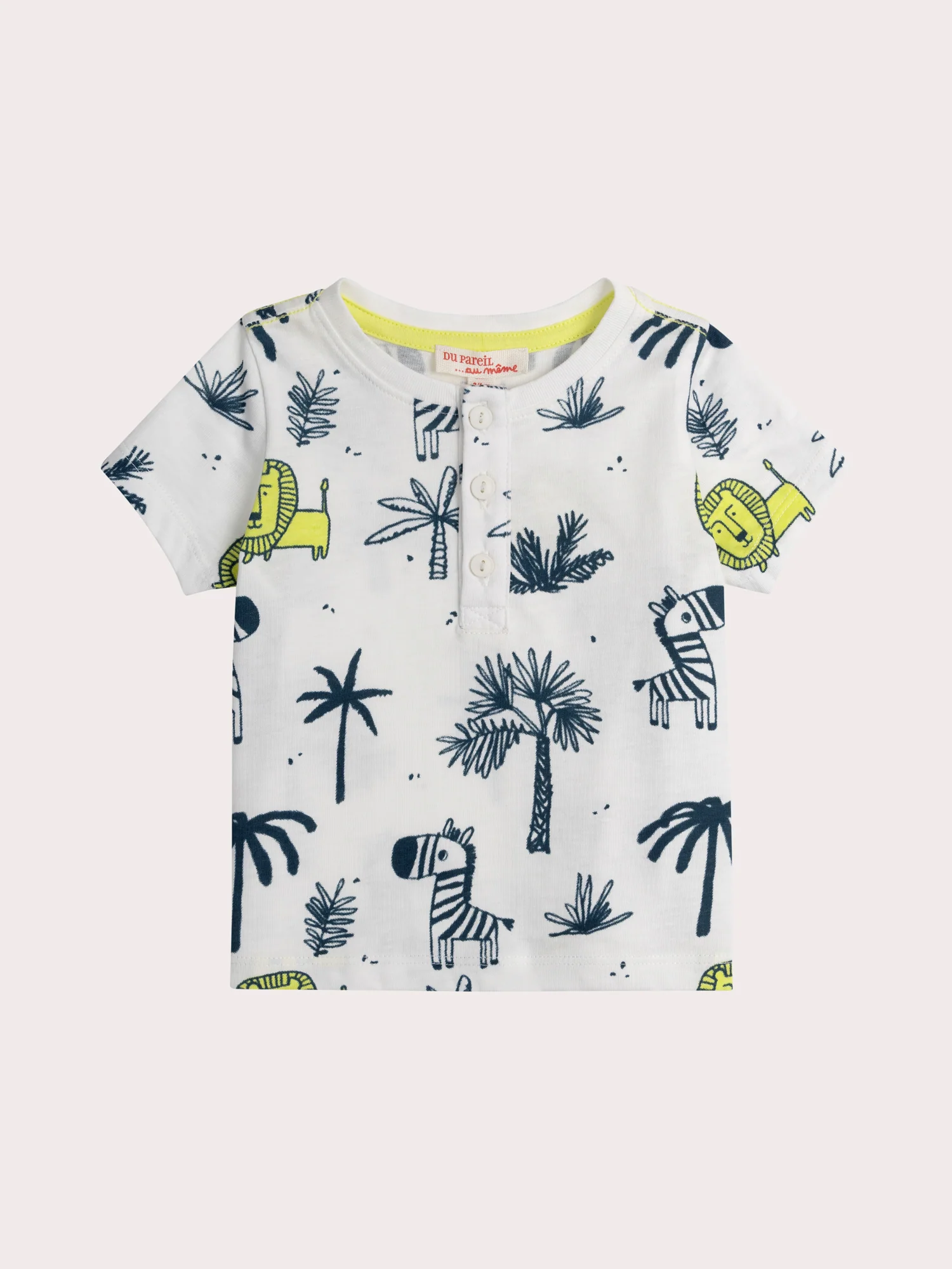 T-shirt con collo tunisino per bebé maschio